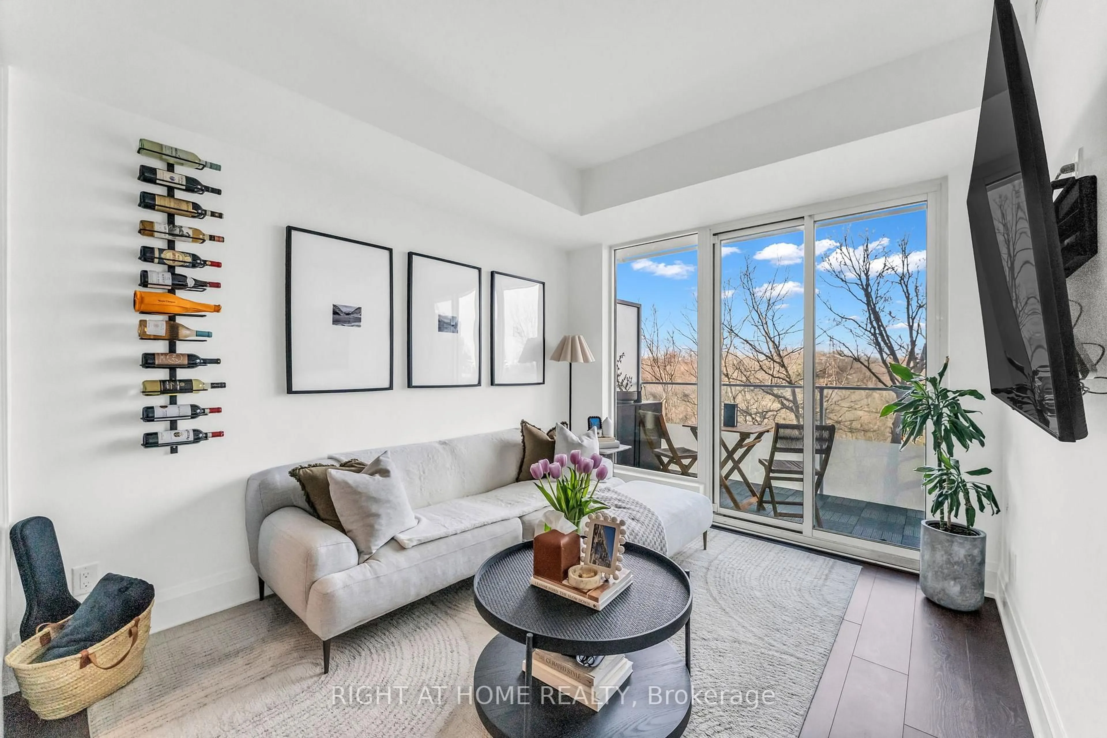 Living room with furniture, unknown for 20 Brin Dr #308, Toronto Ontario M8X 0B2