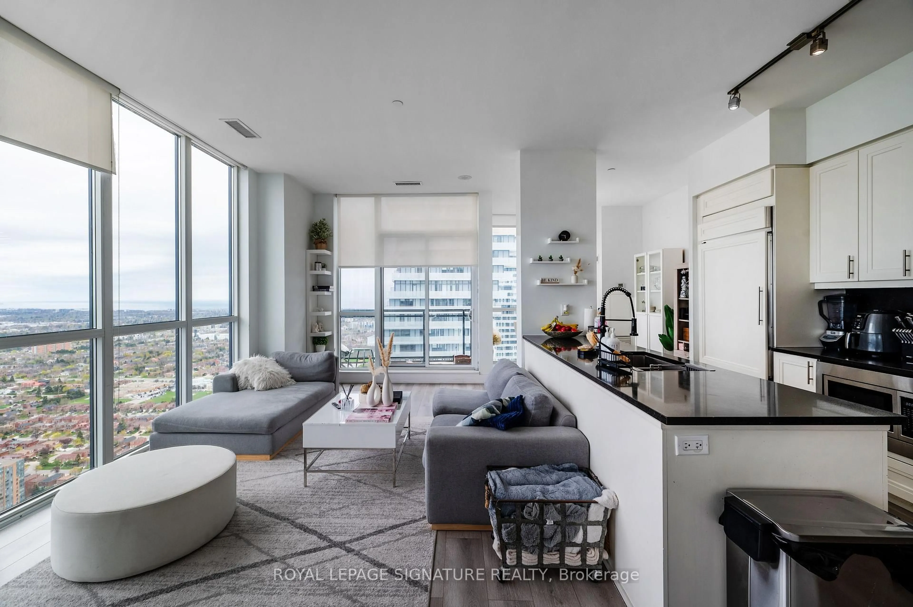 Living room with furniture, unknown for 4011 Brickstone Mews #PH4, Mississauga Ontario L5B 0G3