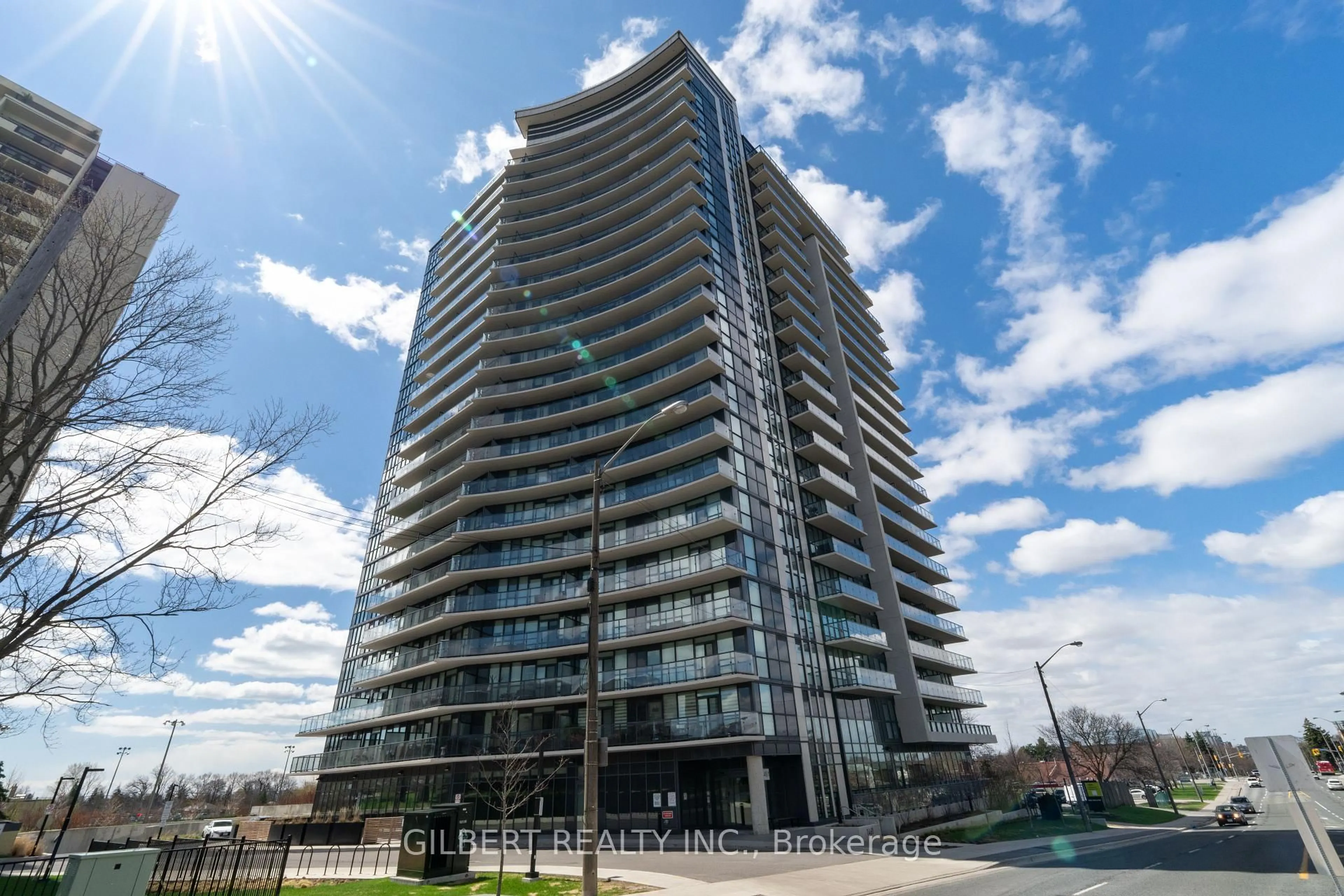 A pic from outside/outdoor area/front of a property/back of a property/a pic from drone, building for 1461 Lawrence Ave W #404, Toronto Ontario M6L 0A6