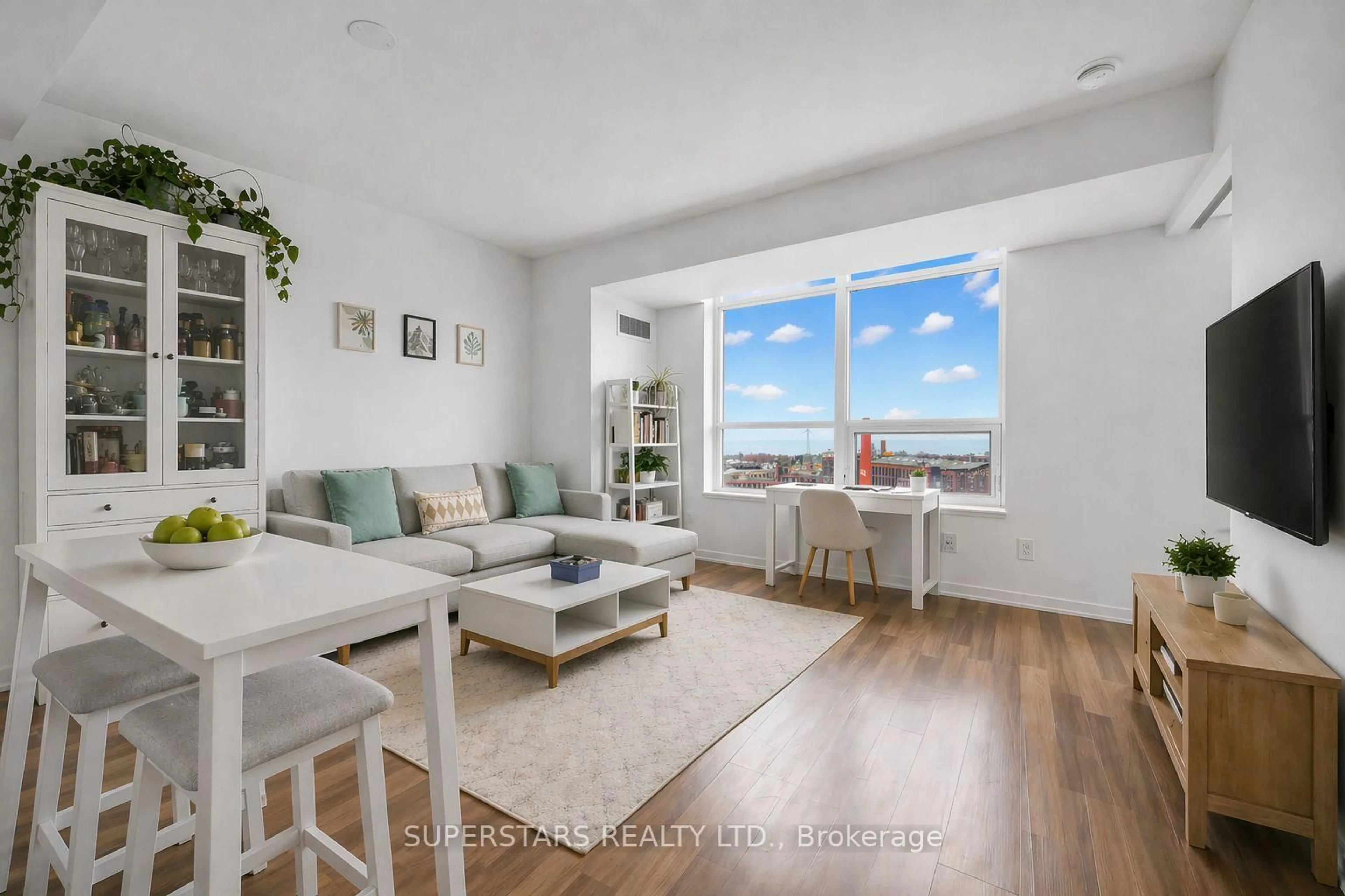 Living room with furniture, unknown for 38 Joe Shuster Way #1416, Toronto Ontario M6K 0A5