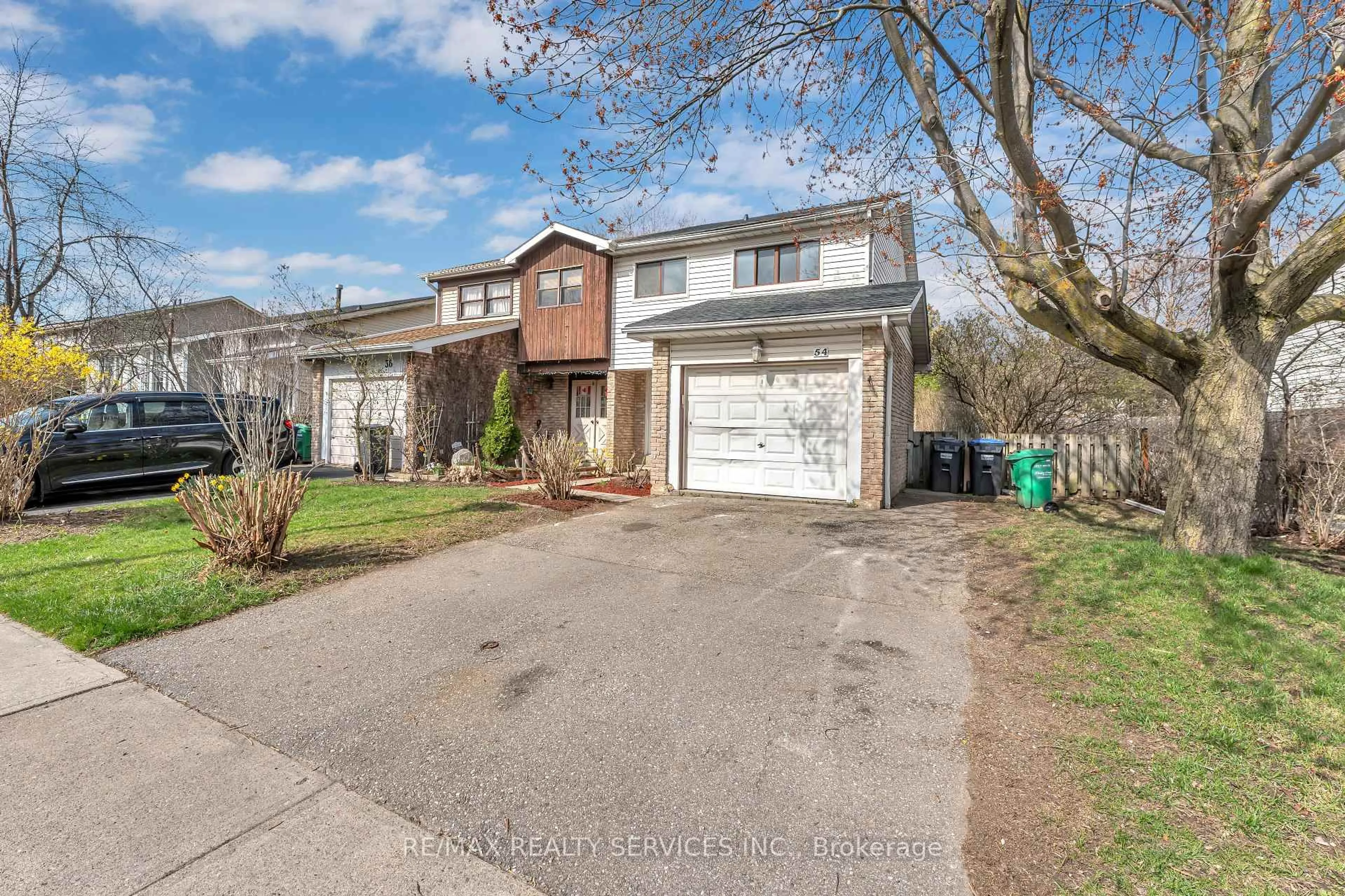 A pic from outside/outdoor area/front of a property/back of a property/a pic from drone, street for 54 Greene Dr, Brampton Ontario L6V 2R7