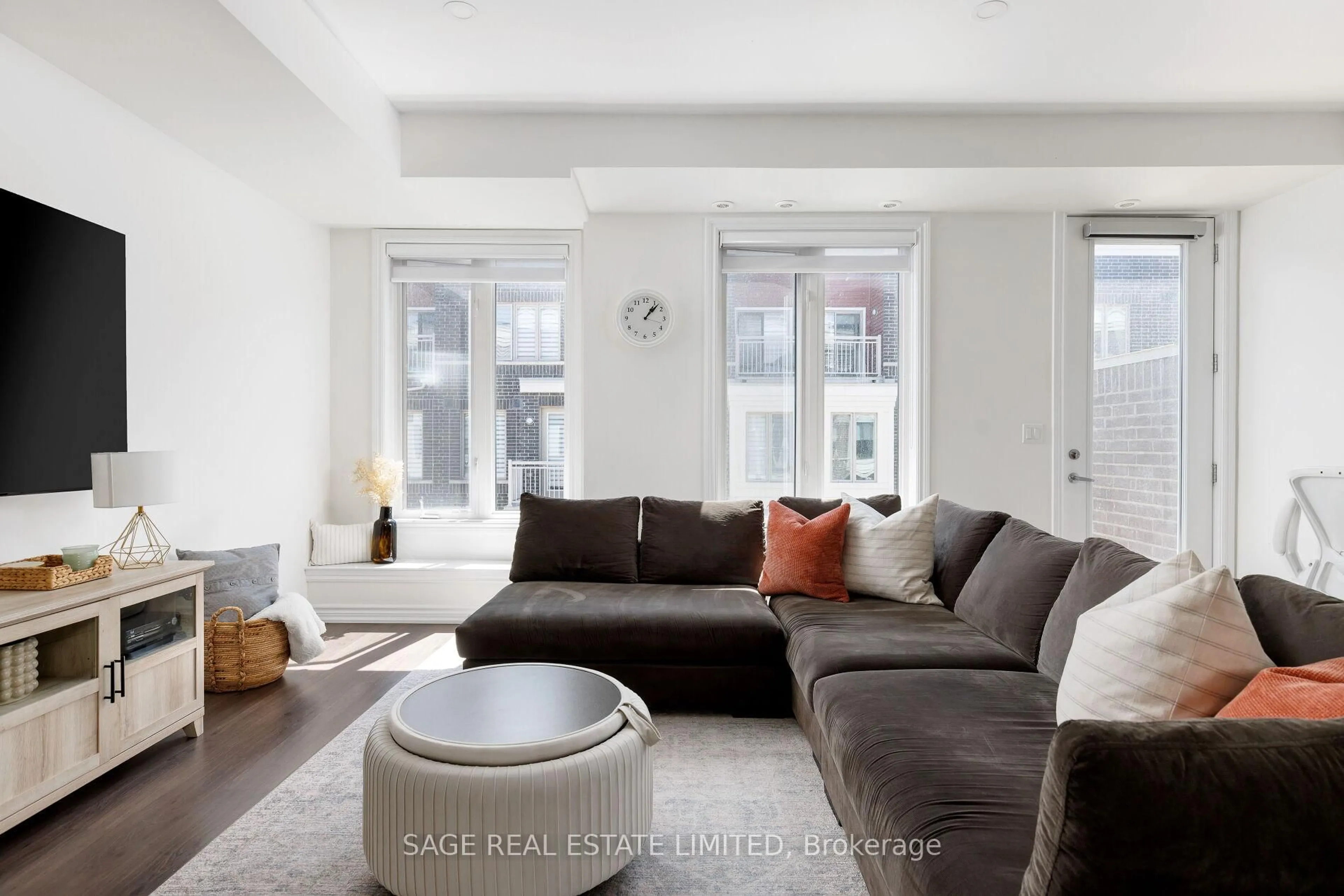 Living room with furniture, unknown for 150 Long Branch Ave #22, Toronto Ontario M8W 0B1