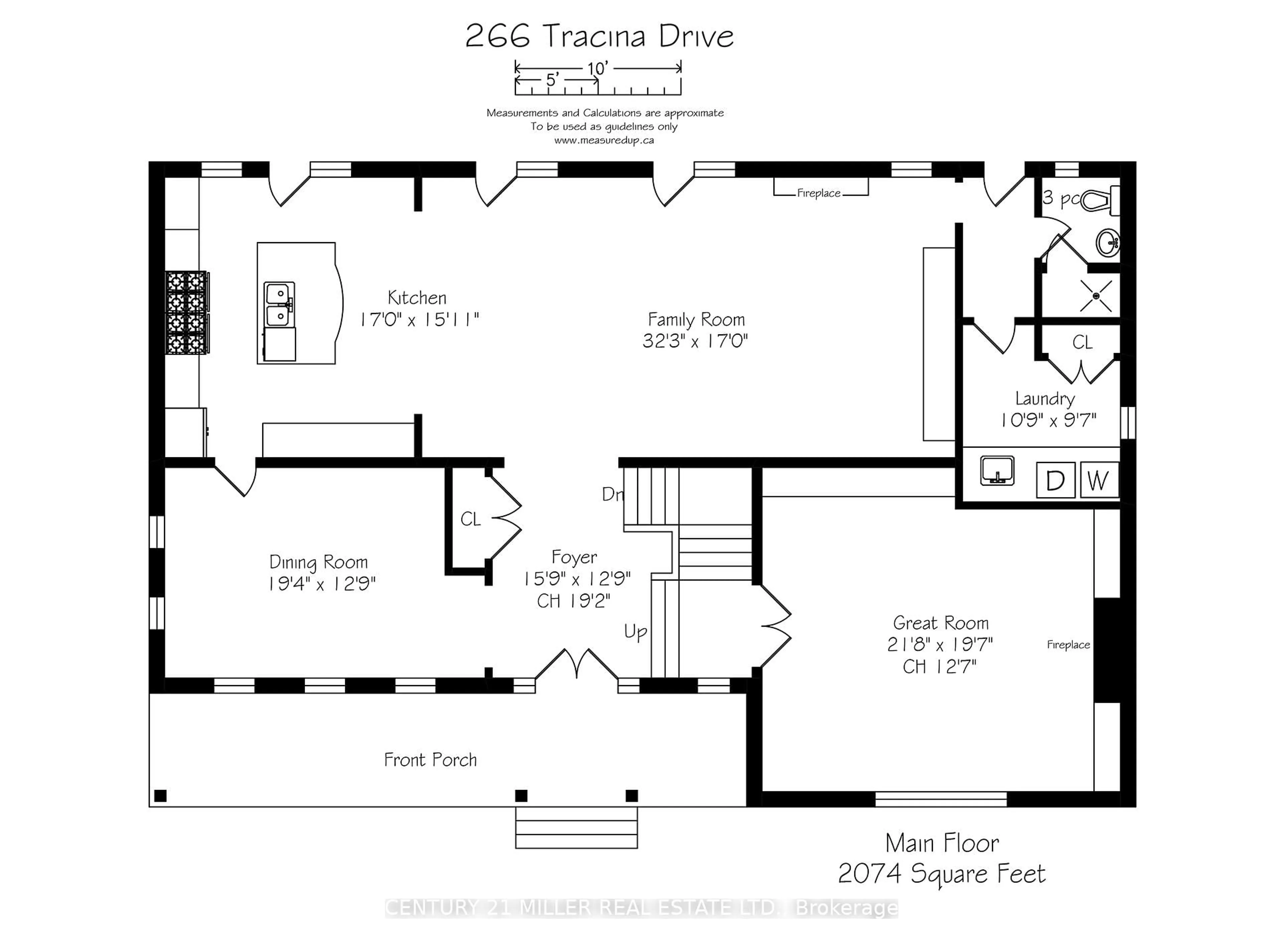 Floor plan for 266 Tracina Dr, Oakville Ontario L6L 4C2