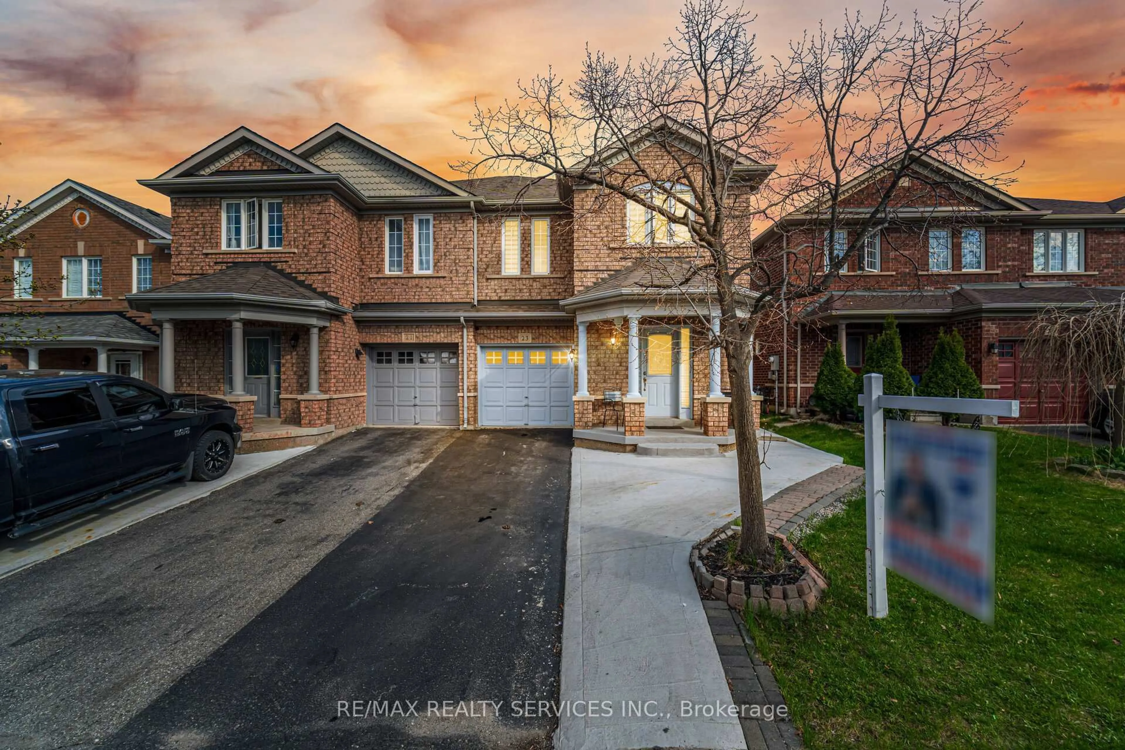 Home with brick exterior material, street for 23 Ashmere Rd, Brampton Ontario L7A 1W9