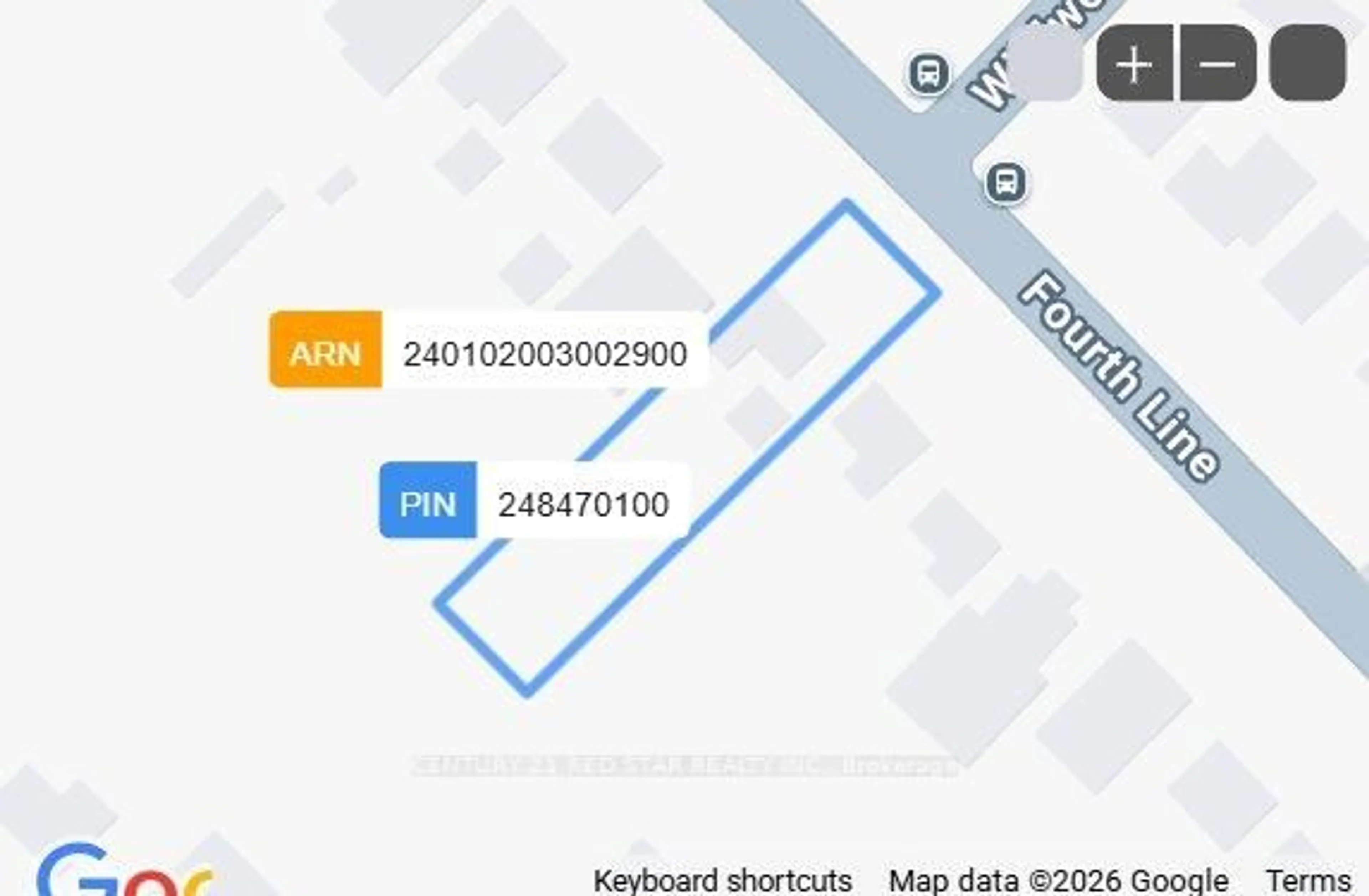 Picture of a map for 550 Fourth Line, Oakville Ontario L6L 5A7
