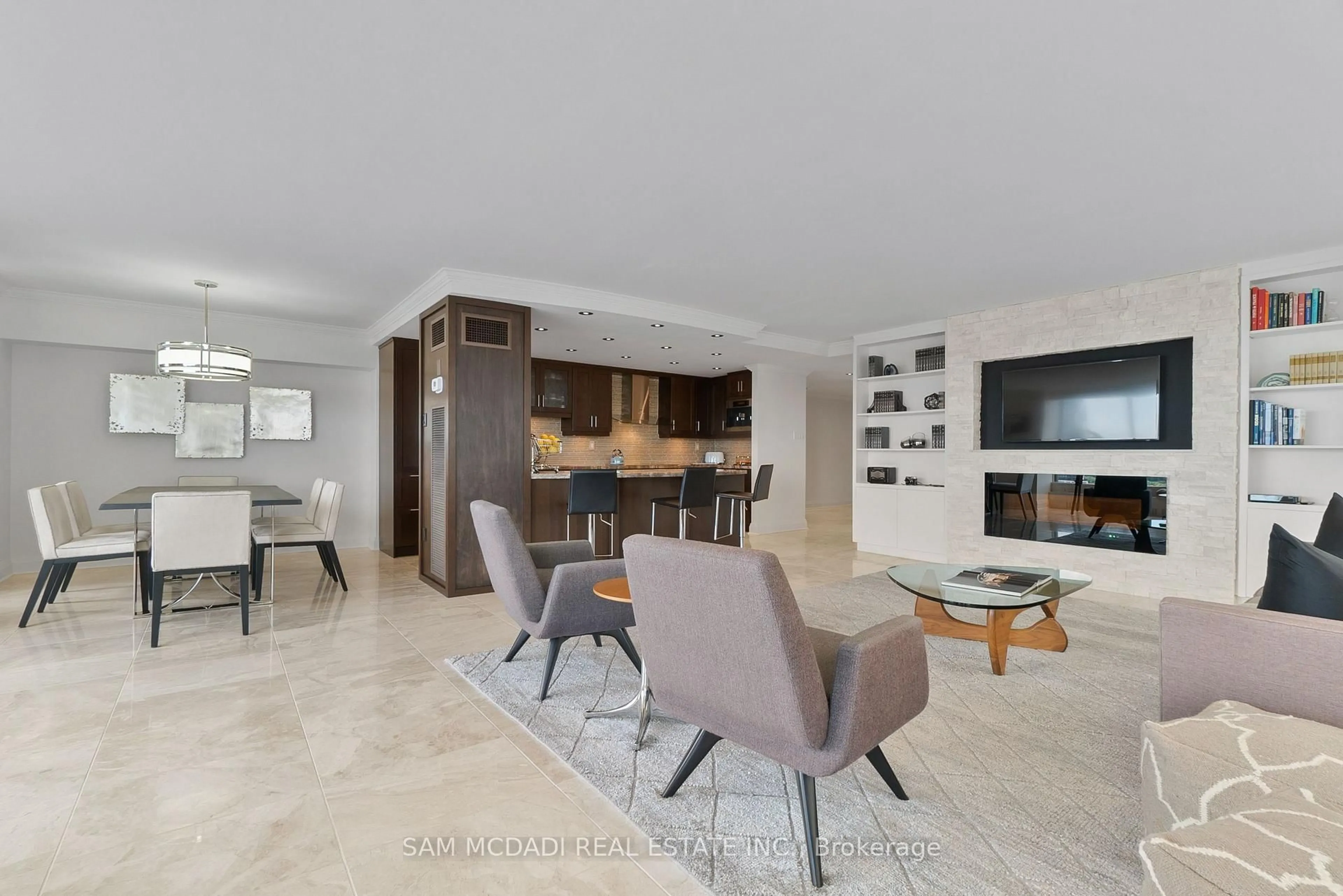 Open concept kitchen, ceramic/tile floor for 2045 Lakeshore Blvd #2212, Toronto Ontario M8V 2Z6