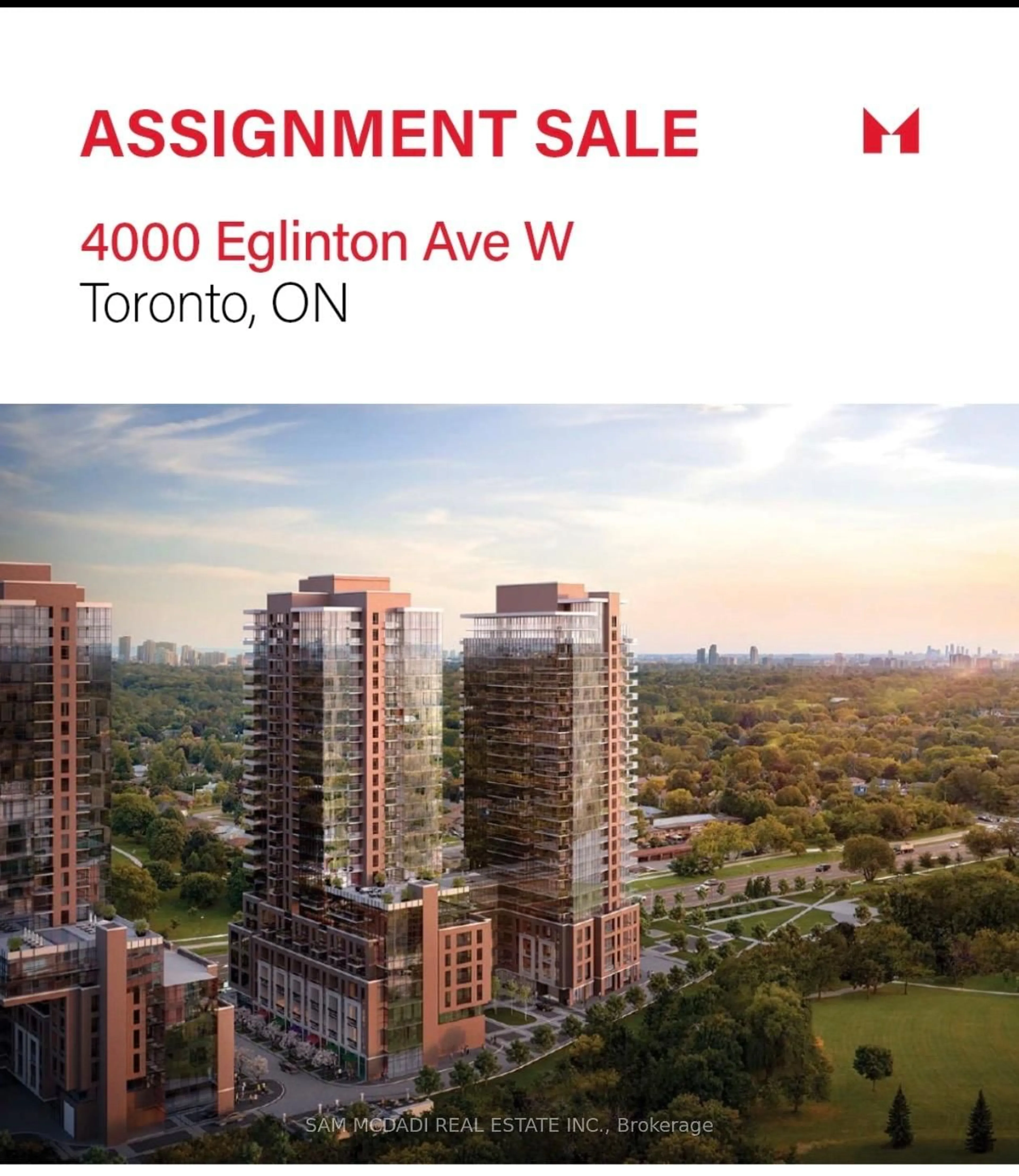 A pic from outside/outdoor area/front of a property/back of a property/a pic from drone, city buildings view from balcony for 4000 Eglinton Ave #306, Toronto Ontario M9A 4M2