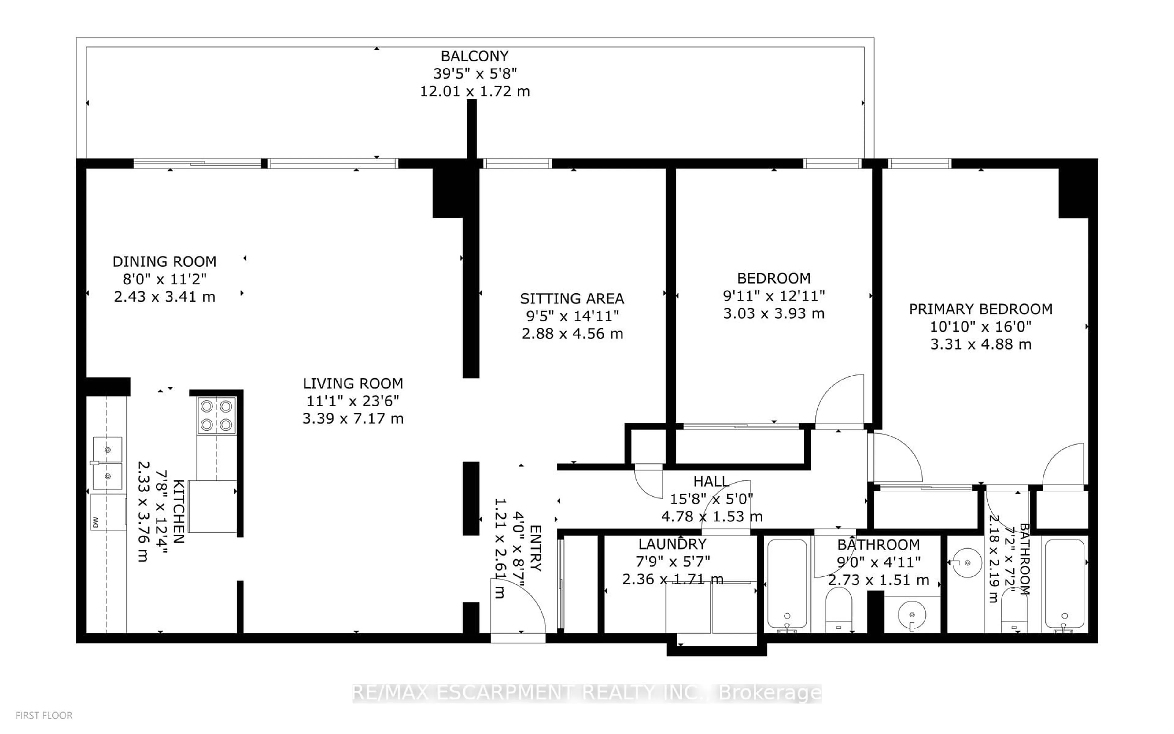 Floor plan for 2055 UPPER MIDDLE Rd #705, Burlington Ontario L7P 3P4