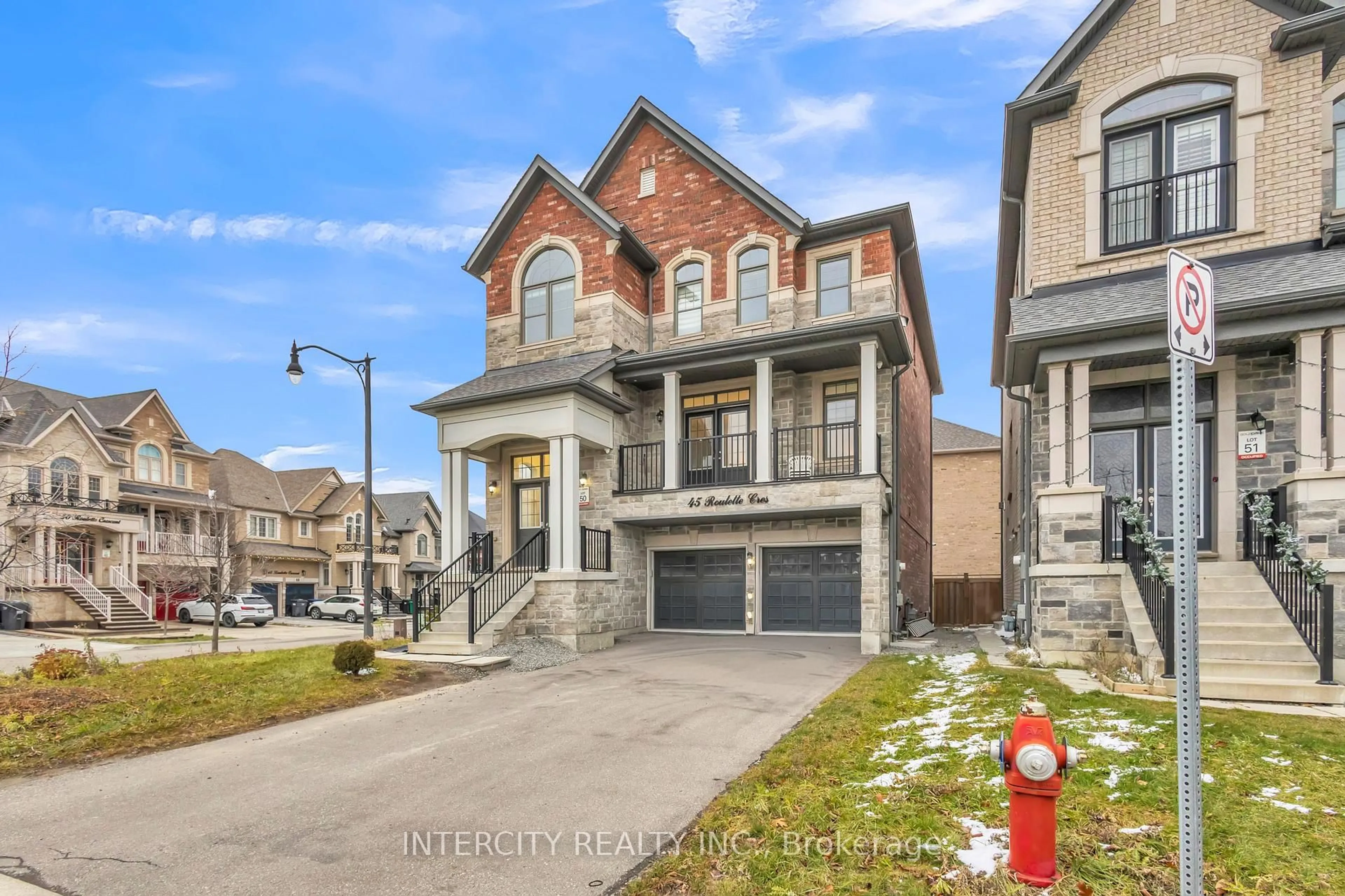 Home with brick exterior material, street for 45 Roulette Cres, Brampton Ontario L7A 4R6