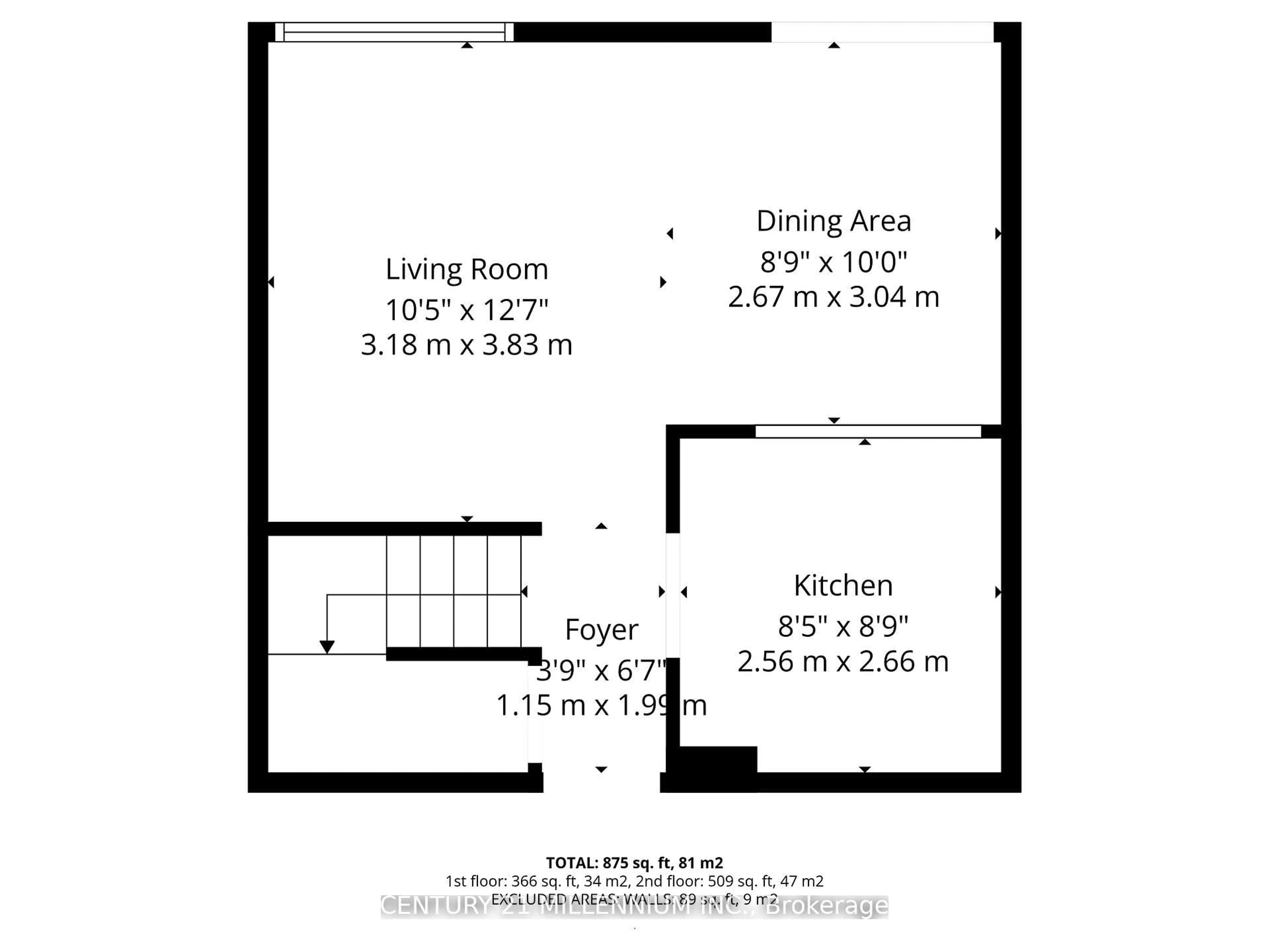 Floor plan for 1000 Cedarglen Gate #617, Mississauga Ontario L5C 3Z5