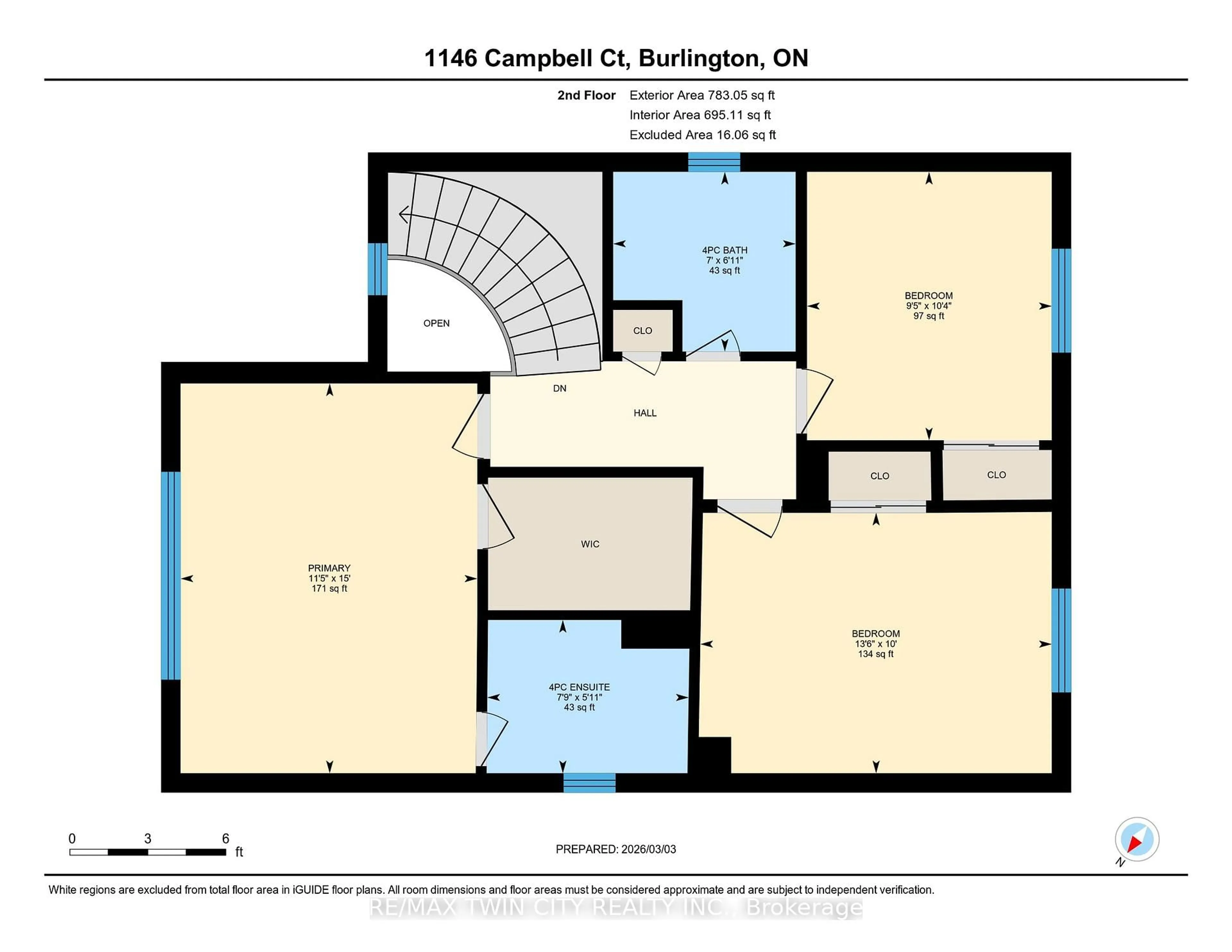 Floor plan for 1146 Campbell Crt, Burlington Ontario L7S 1Z7