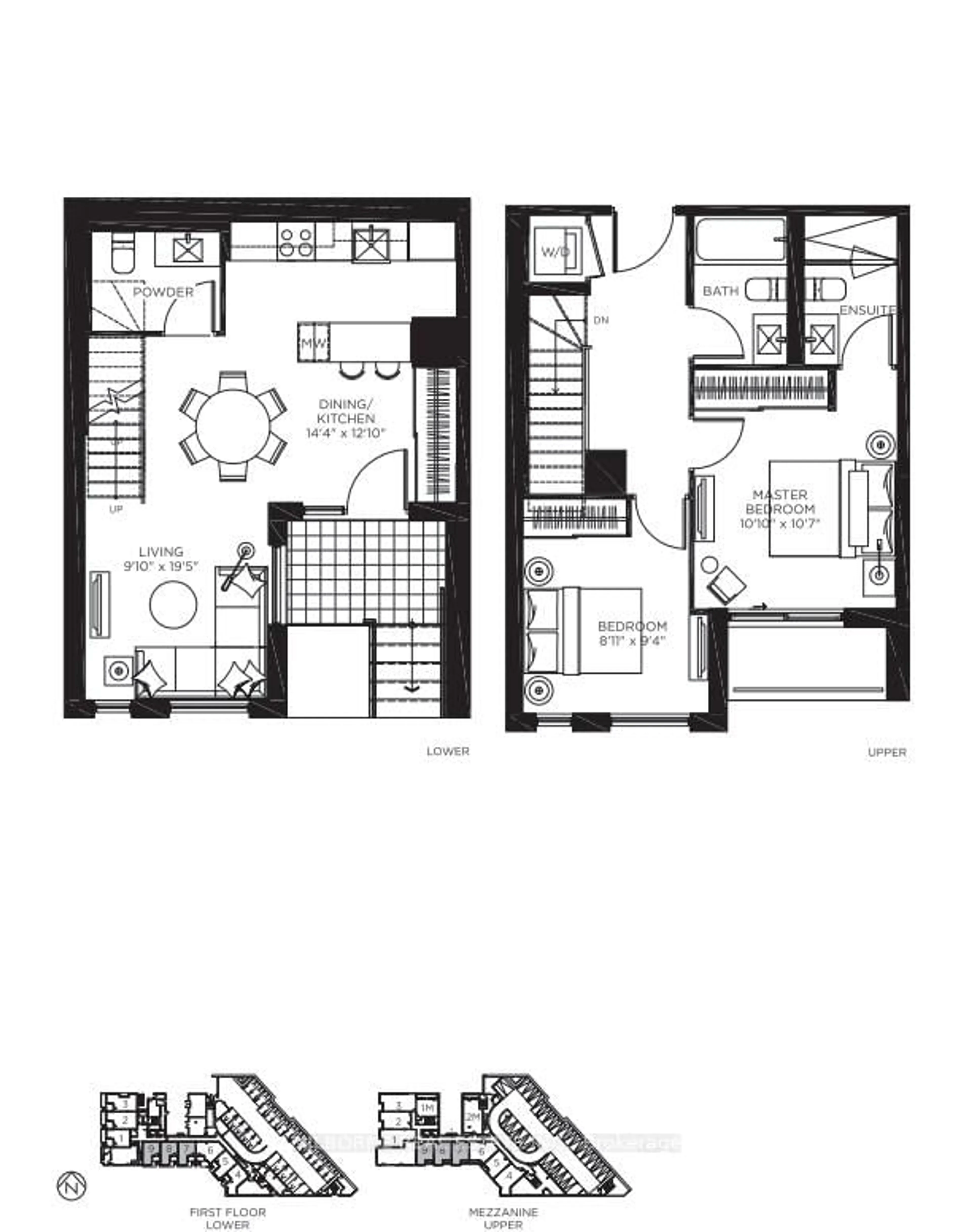 Floor plan for 57 Brock Ave #107, Toronto Ontario M3H 3N2