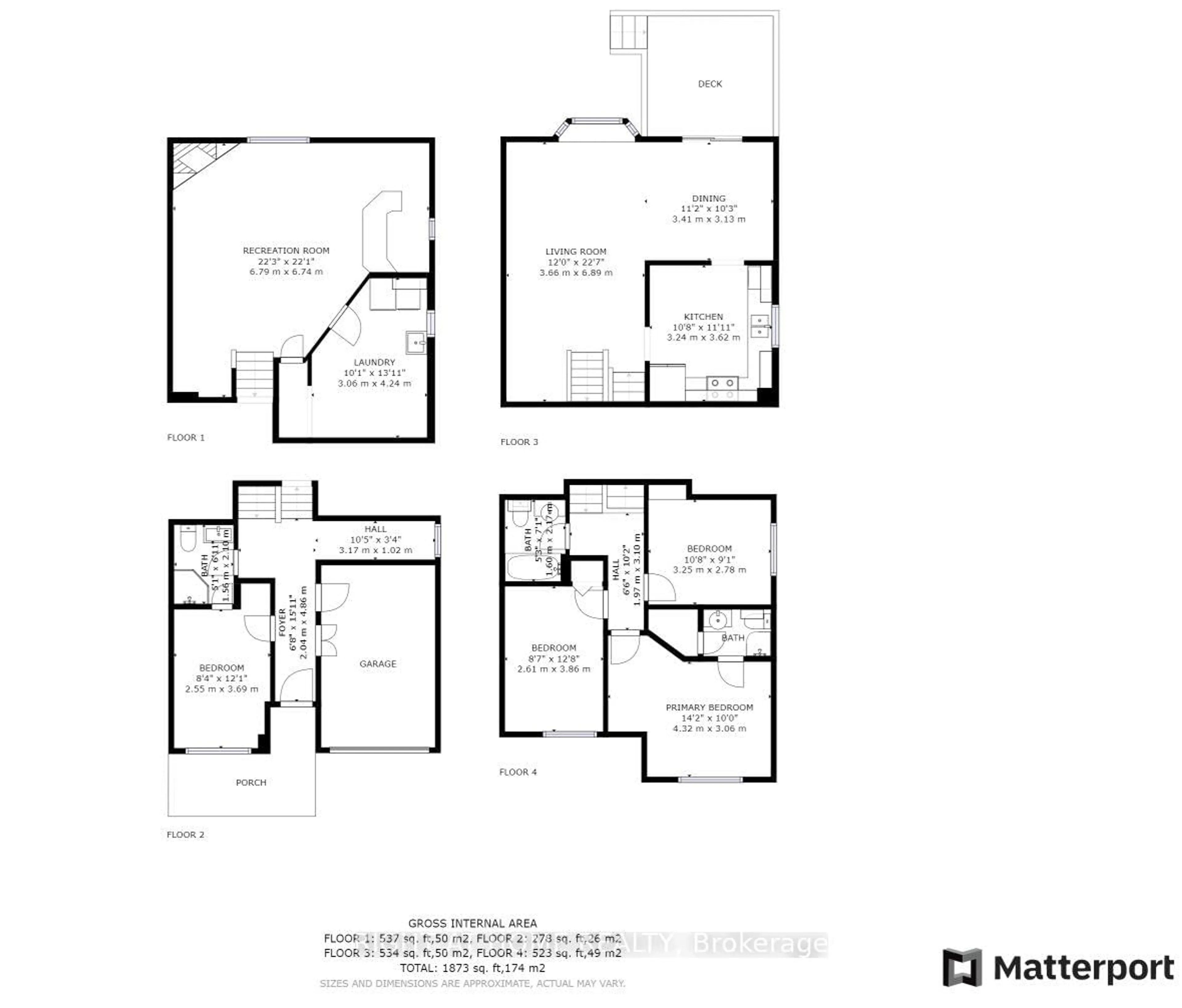 Floor plan for 137 Beech St, Brampton Ontario L6V 2Z2