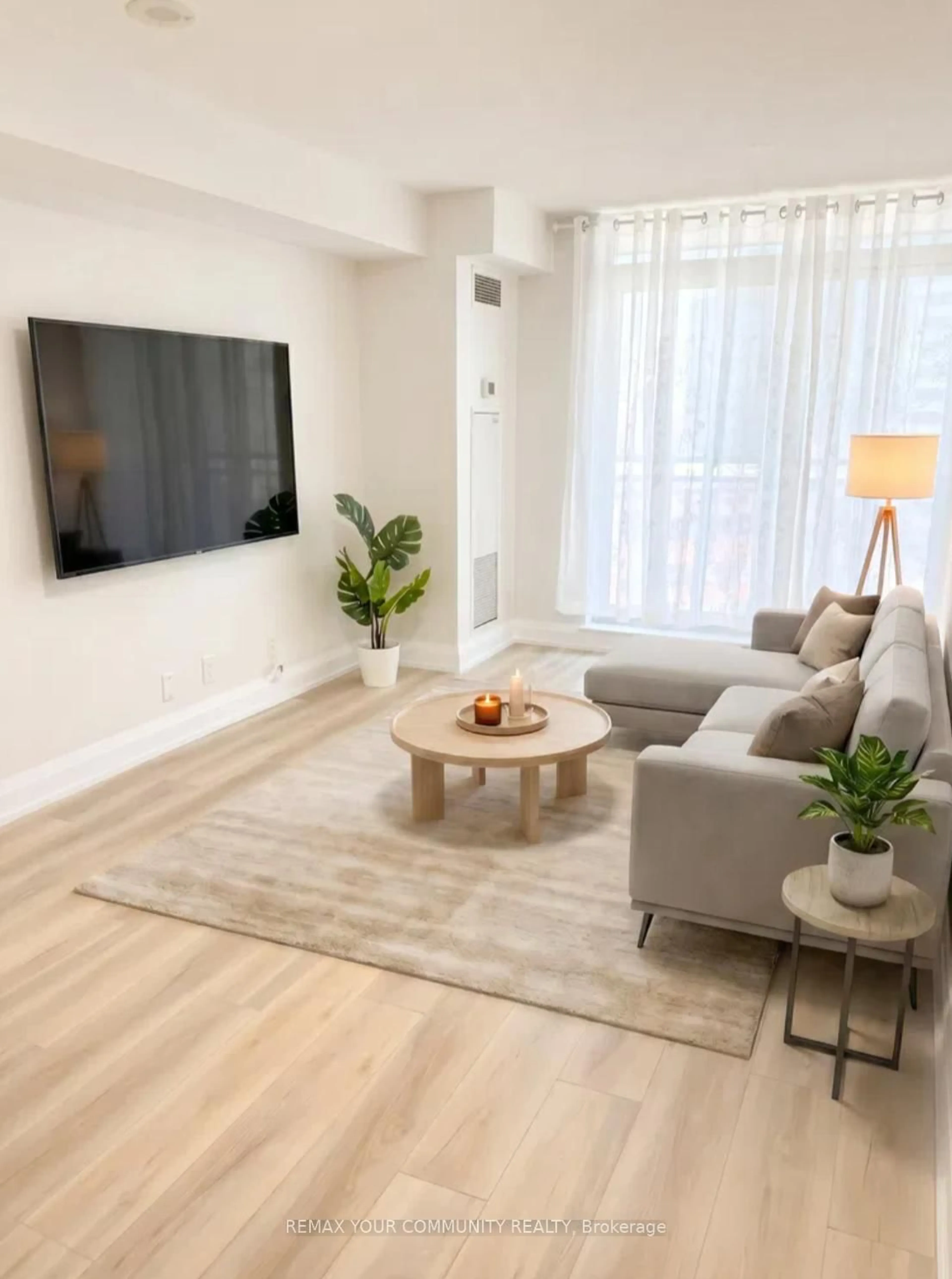 Living room with furniture, unknown for 55 De Boers Dr #701, Toronto Ontario M3J 0G5