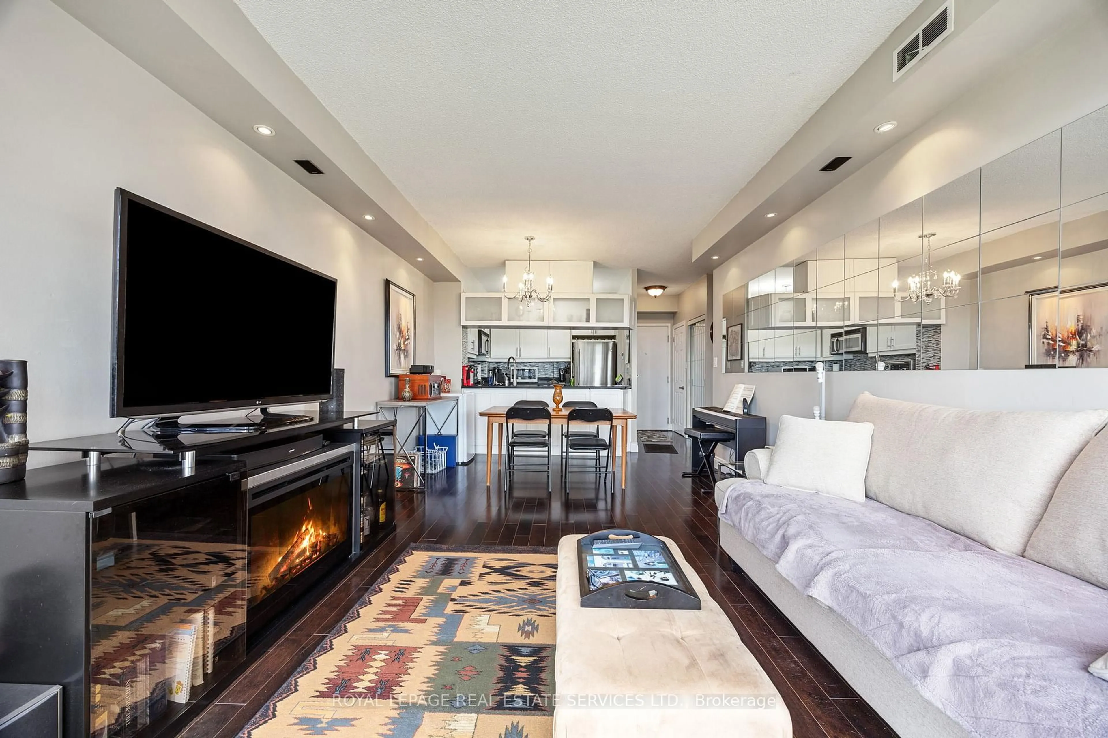 Living room with furniture, ceramic/tile floor for 2261 Lake shore Blvd #1010, Toronto Ontario M8V 3X1