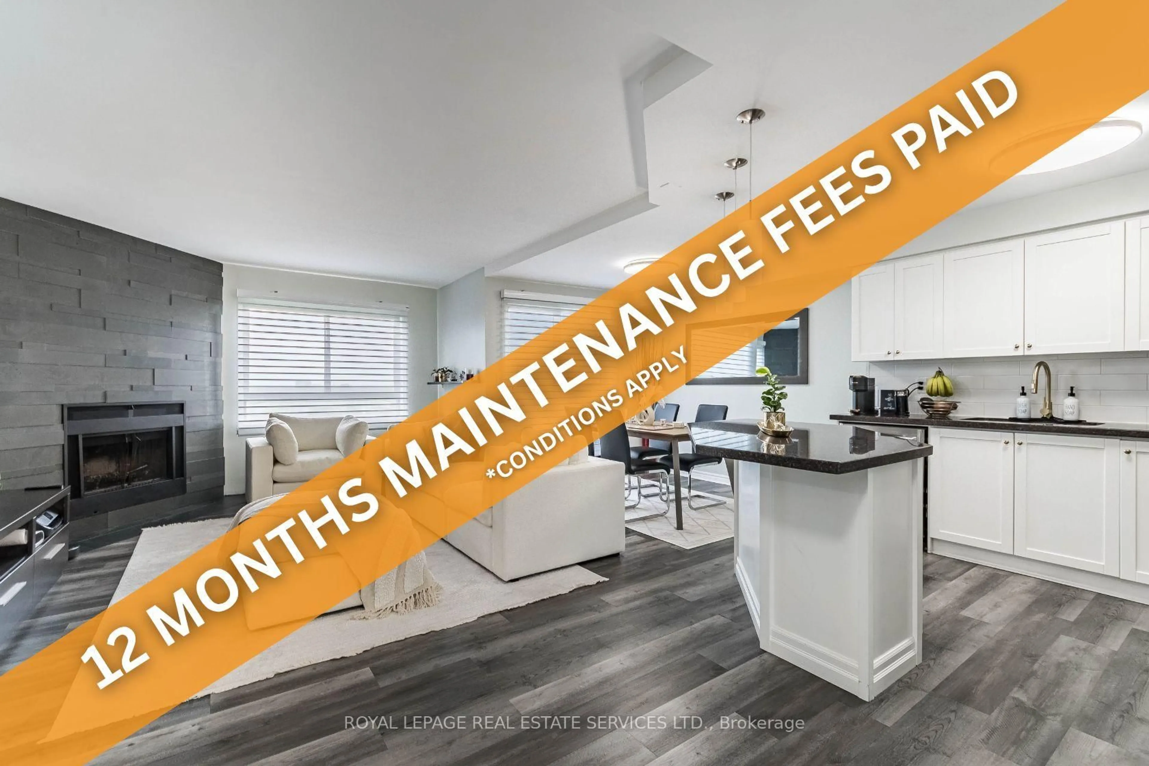 Open concept kitchen, wood/laminate floor for 1000 Cedarglen Gate #619, Mississauga Ontario L5C 3Z5