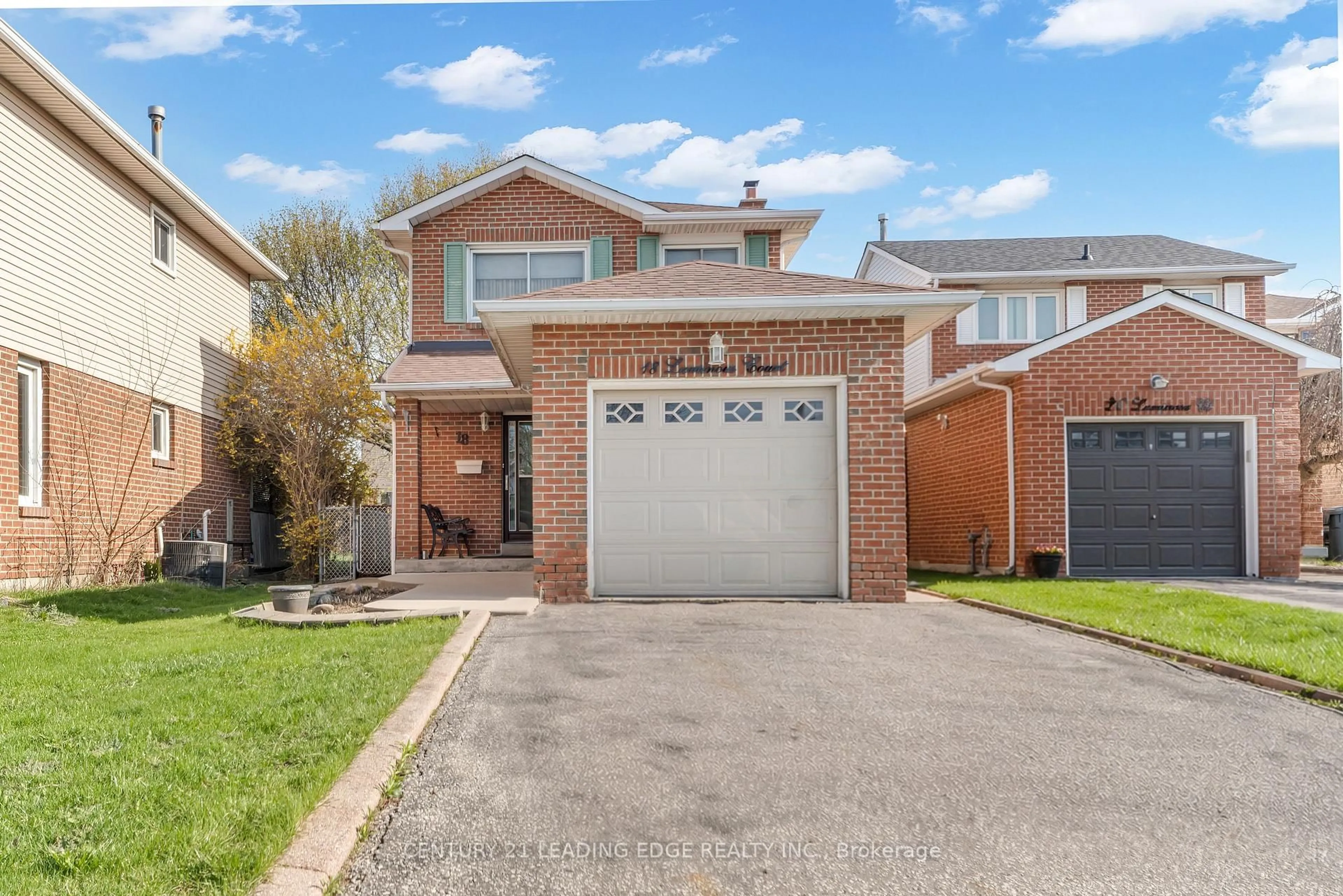 Home with brick exterior material, street for 18 Luminous Crt, Brampton Ontario L6Z 2B3