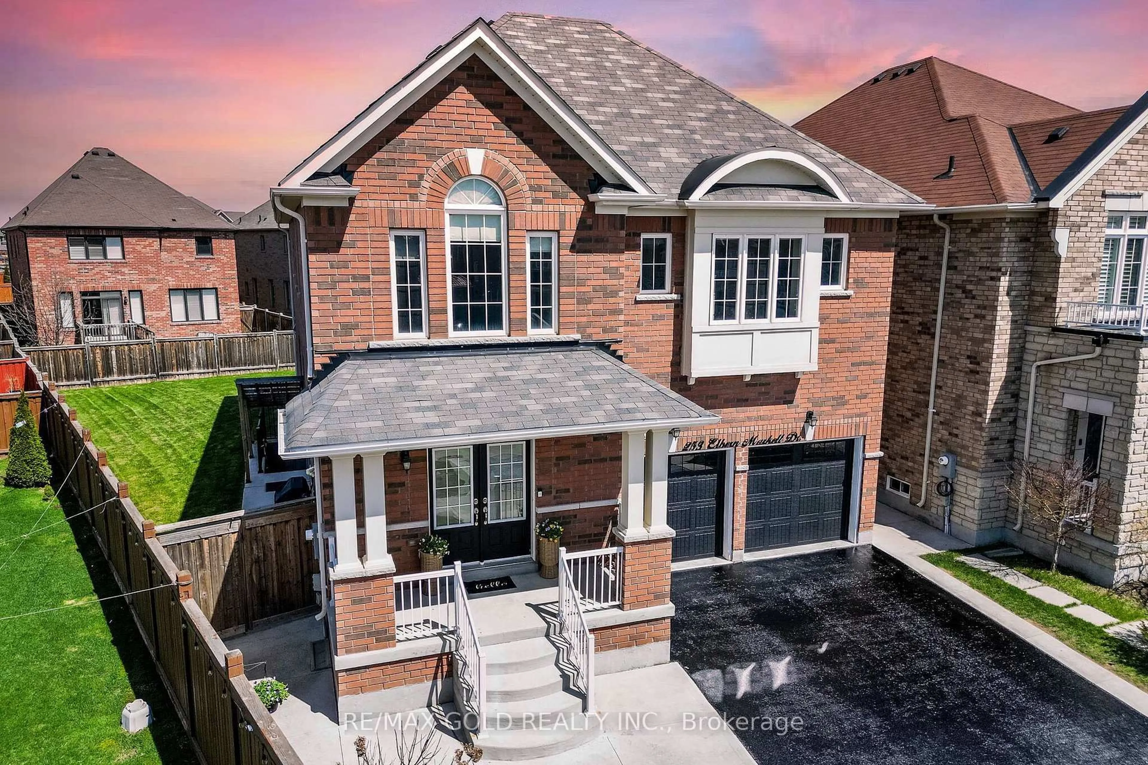 Home with brick exterior material, street for 253 Elbern Markell Dr, Brampton Ontario L6X 3C3