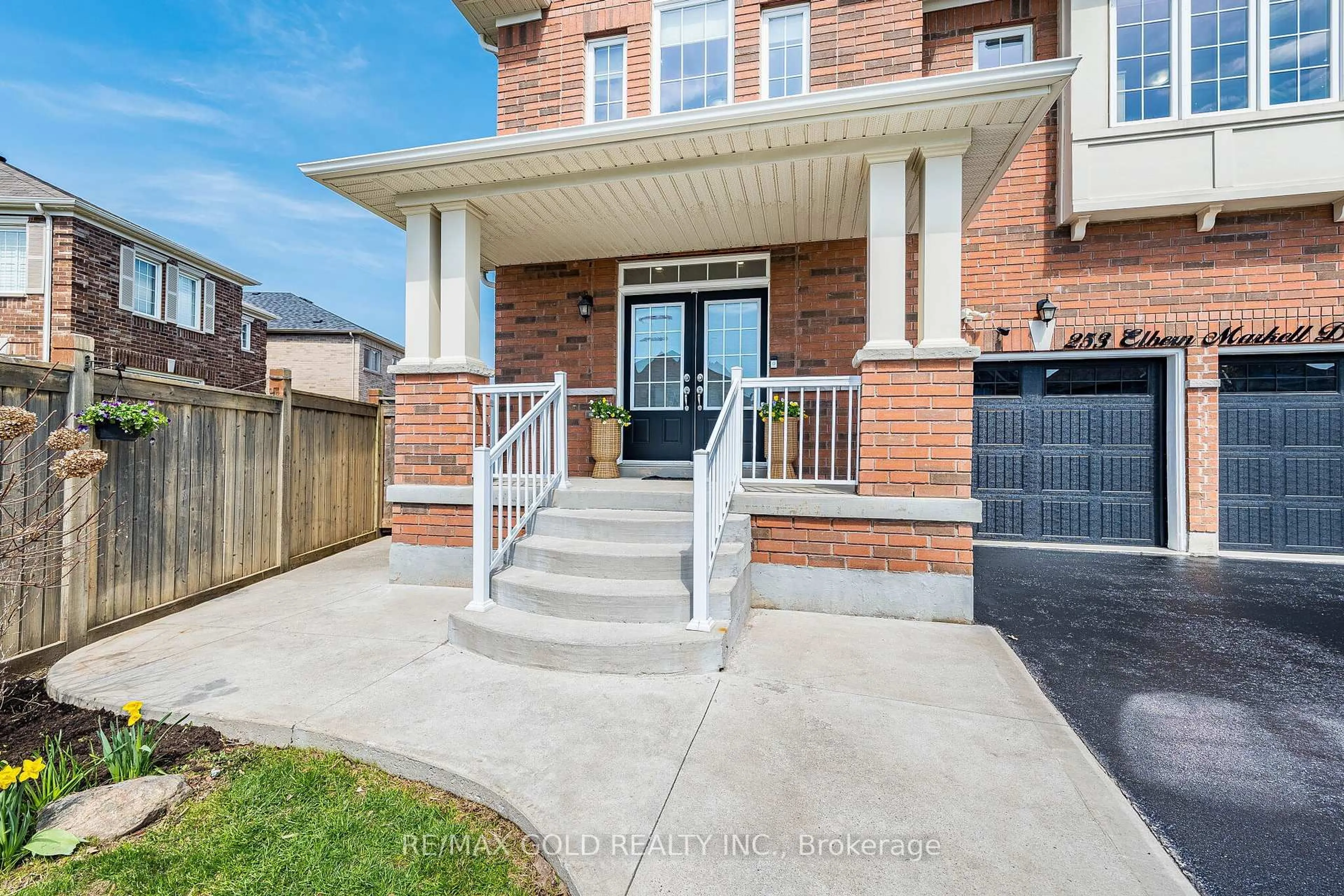 Home with brick exterior material, street for 253 Elbern Markell Dr, Brampton Ontario L6X 3C3