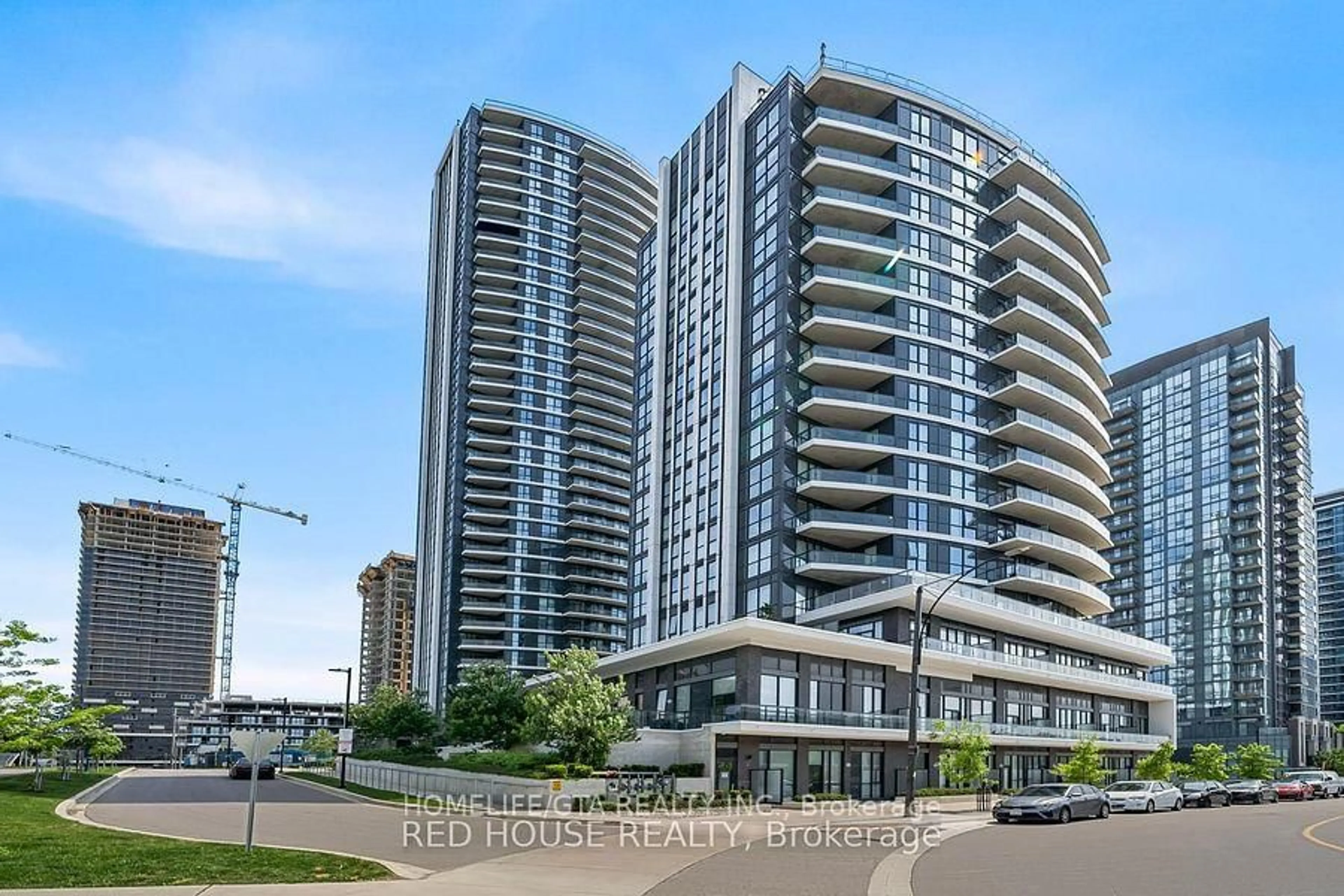 A pic from outside/outdoor area/front of a property/back of a property/a pic from drone, city buildings view from balcony for 35 Watergarden Dr #1616, Mississauga Ontario M1S 0C2