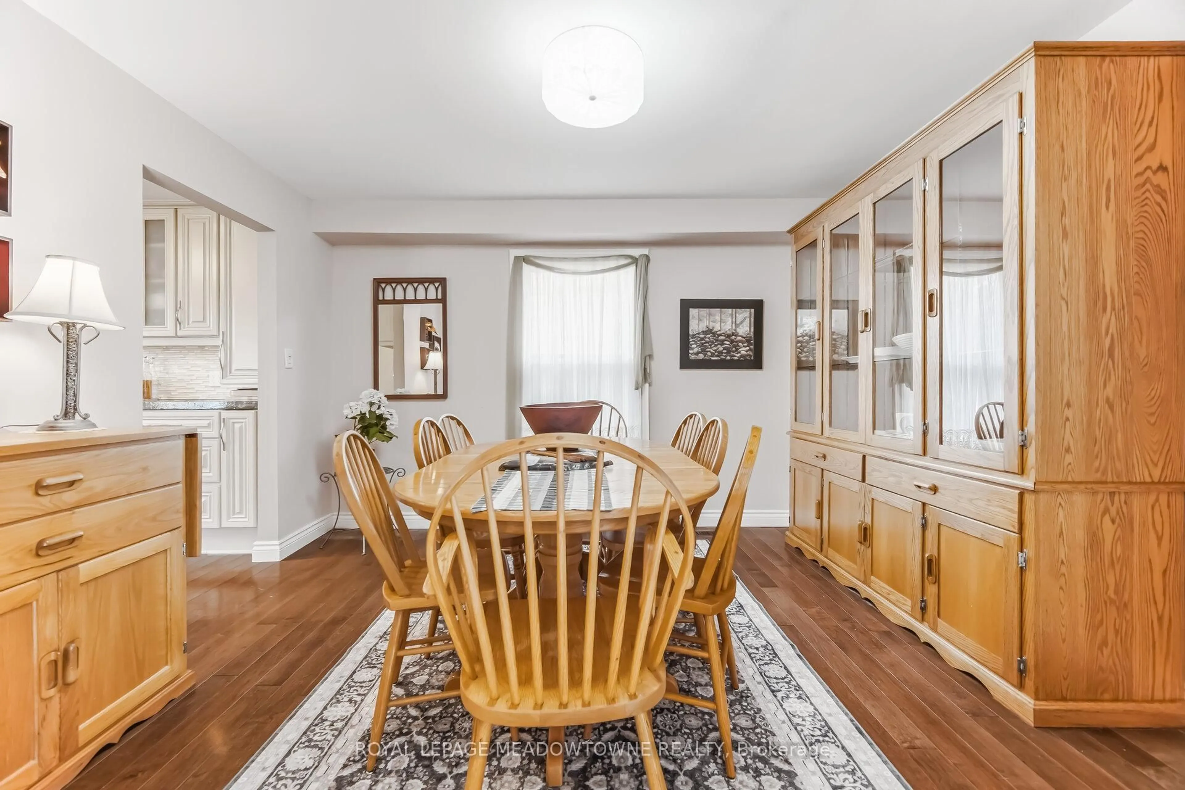 Dining room, wood/laminate floor for 38 Mckillop Crt, Brampton Ontario L6Y 3J2