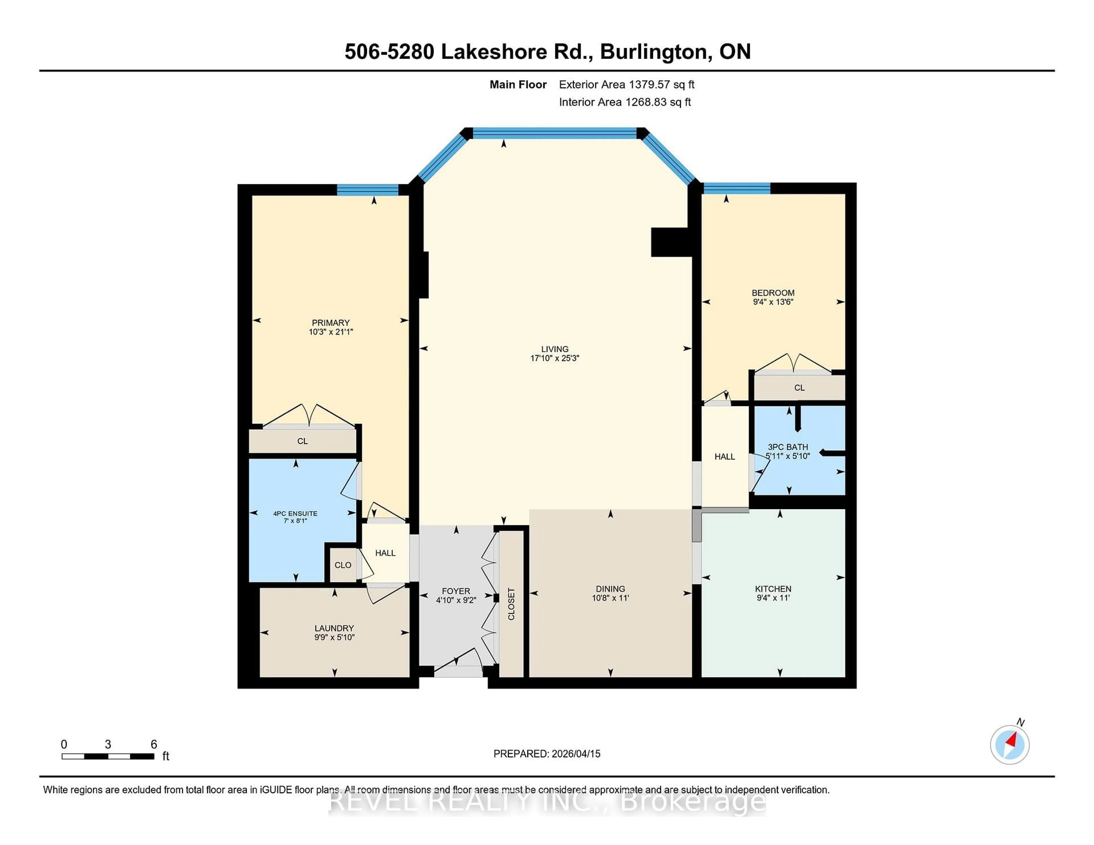 Floor plan for 5280 Lakeshore Rd #506, Burlington Ontario L7L 5R1