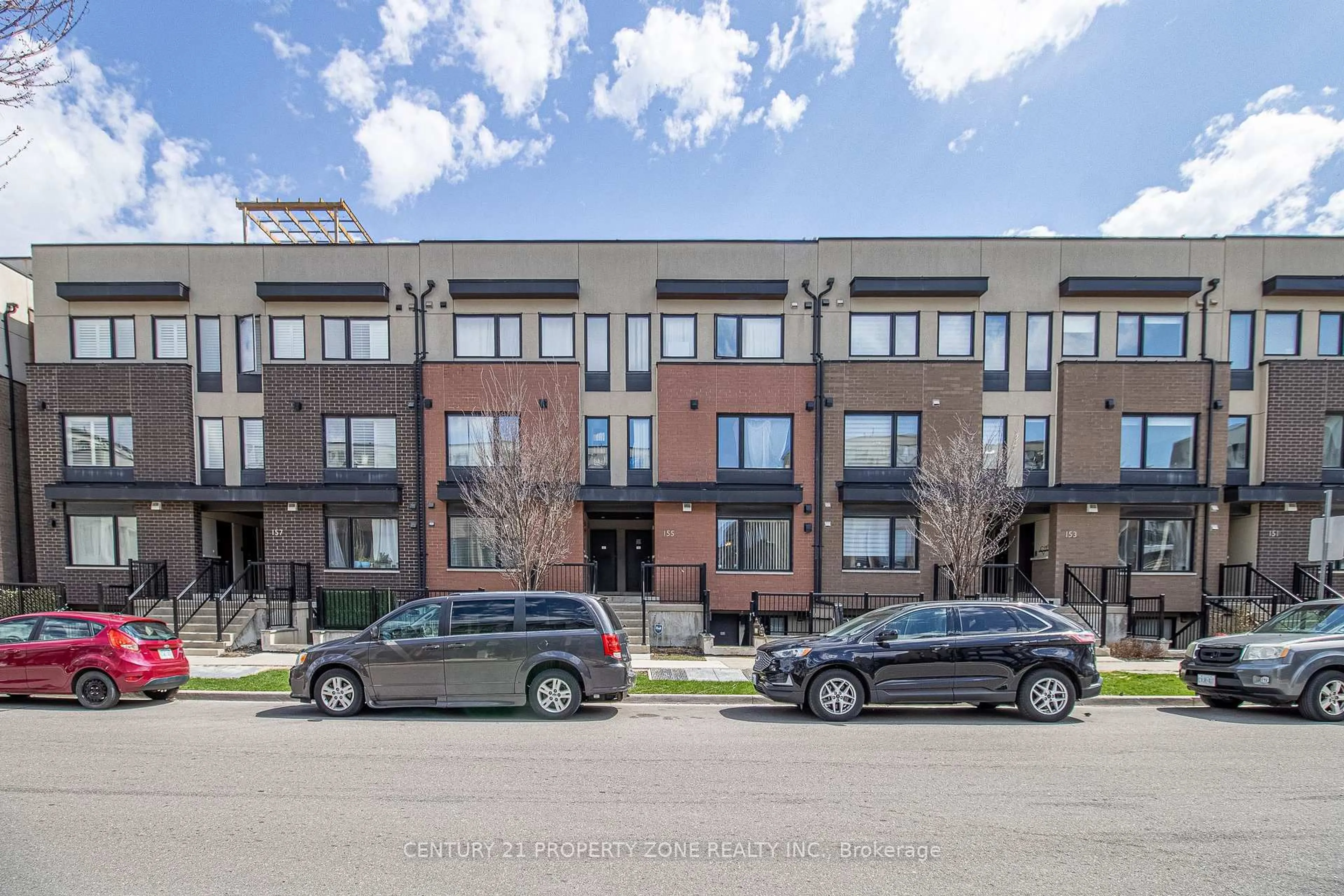 A pic from outside/outdoor area/front of a property/back of a property/a pic from drone, street for 155 William Duncan Rd #1, Toronto Ontario M3K 0B9