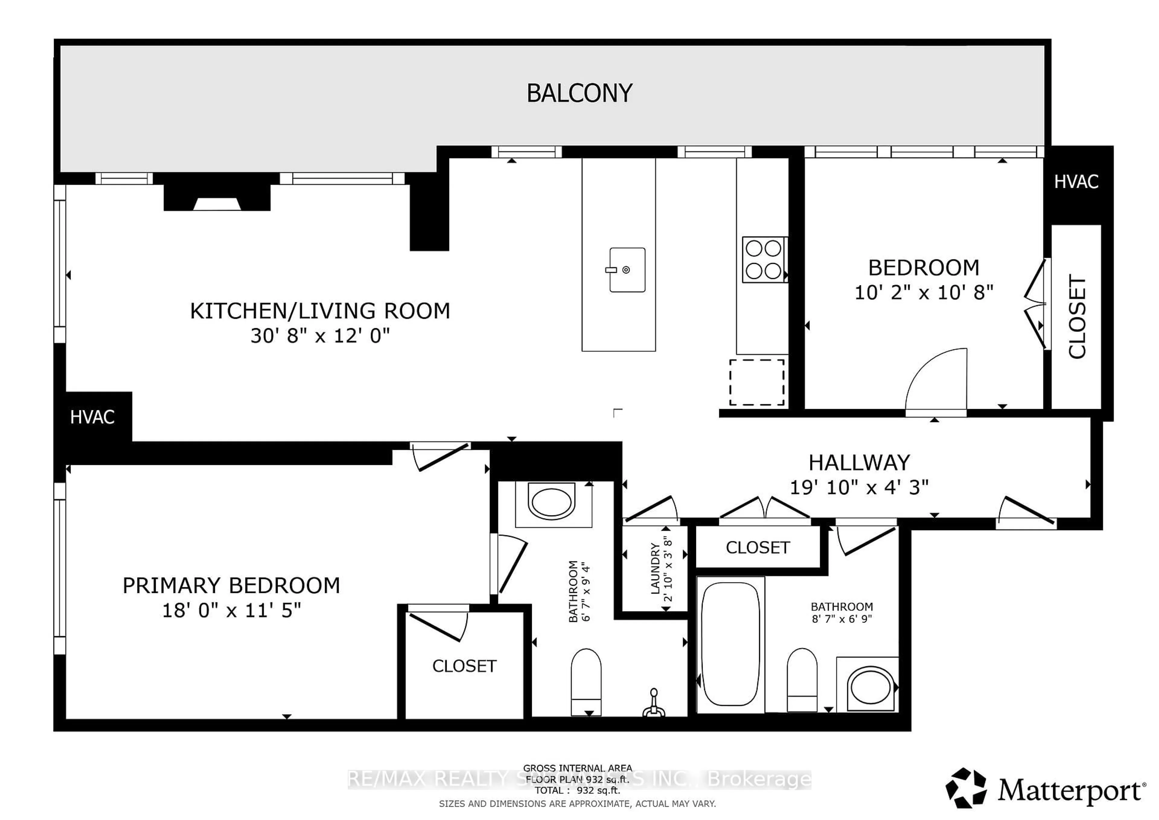 Floor plan for 1 Hurontario St #306, Mississauga Ontario L5G 3G8