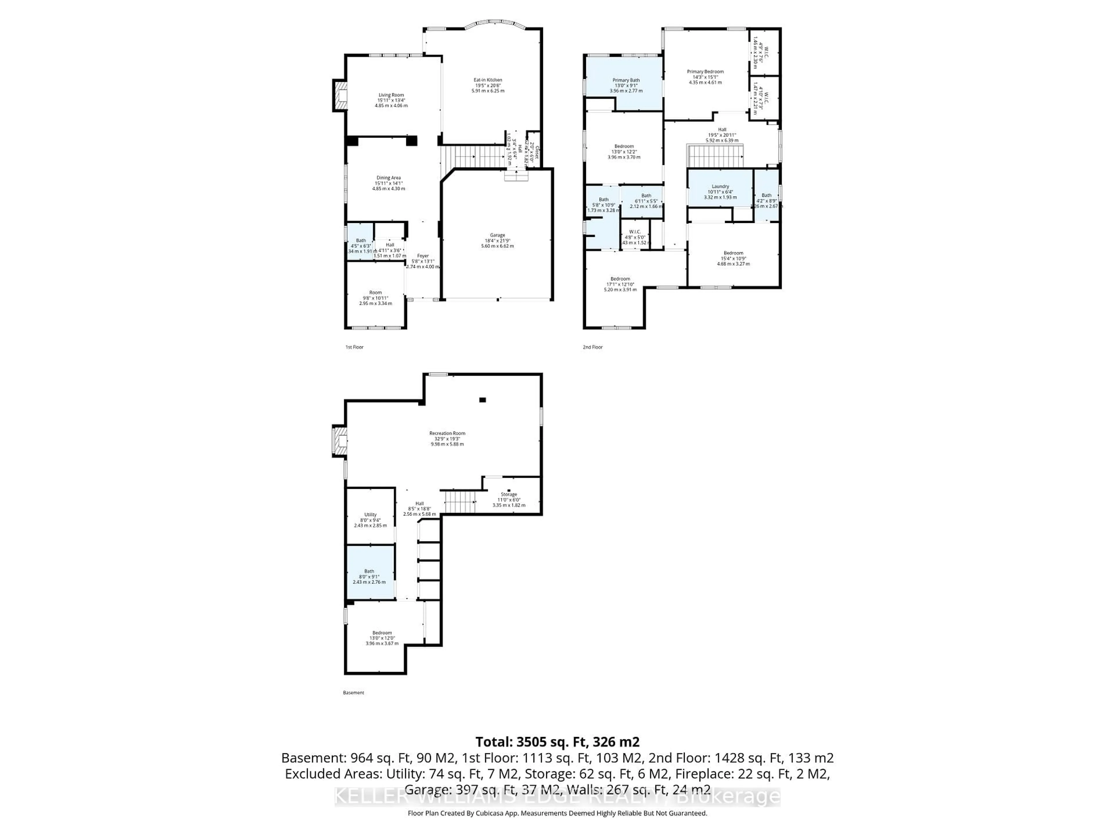 Floor plan for 265 Goutouski Cres, Milton Ontario L9T 7B4