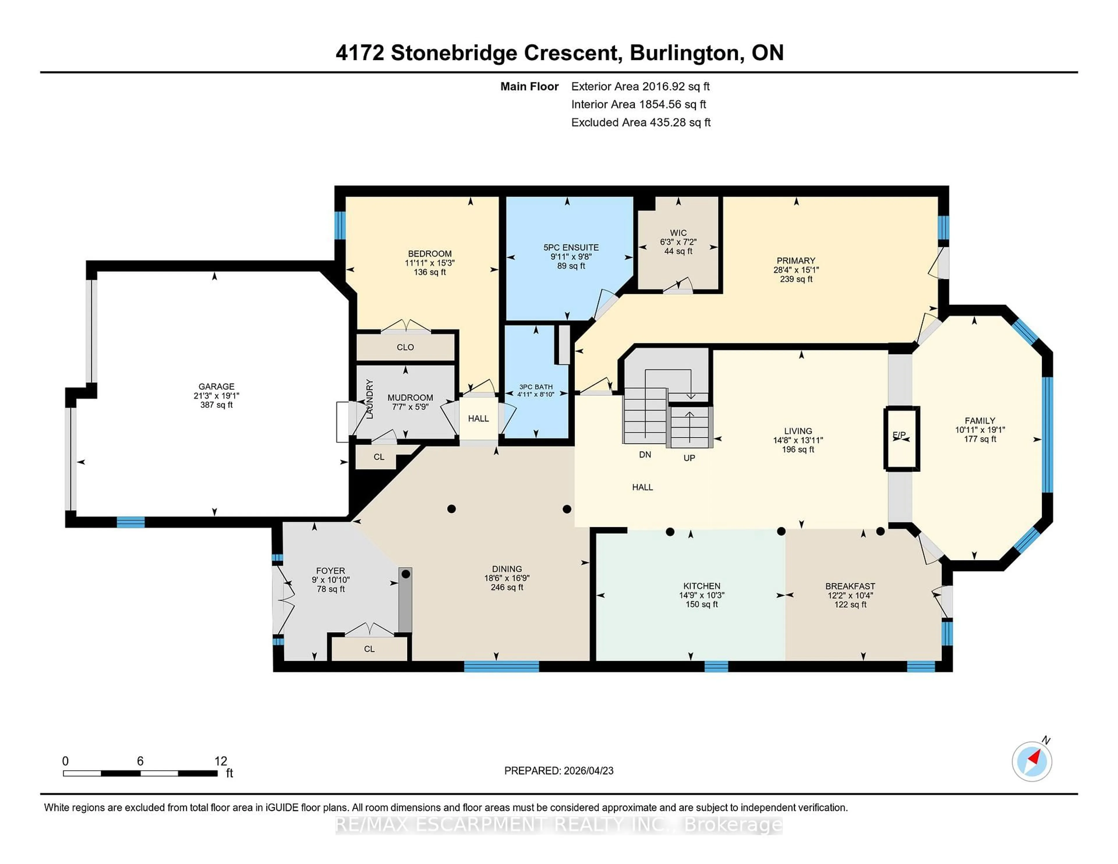Floor plan for 4172 STONEBRIDGE Cres, Burlington Ontario L7M 4N2