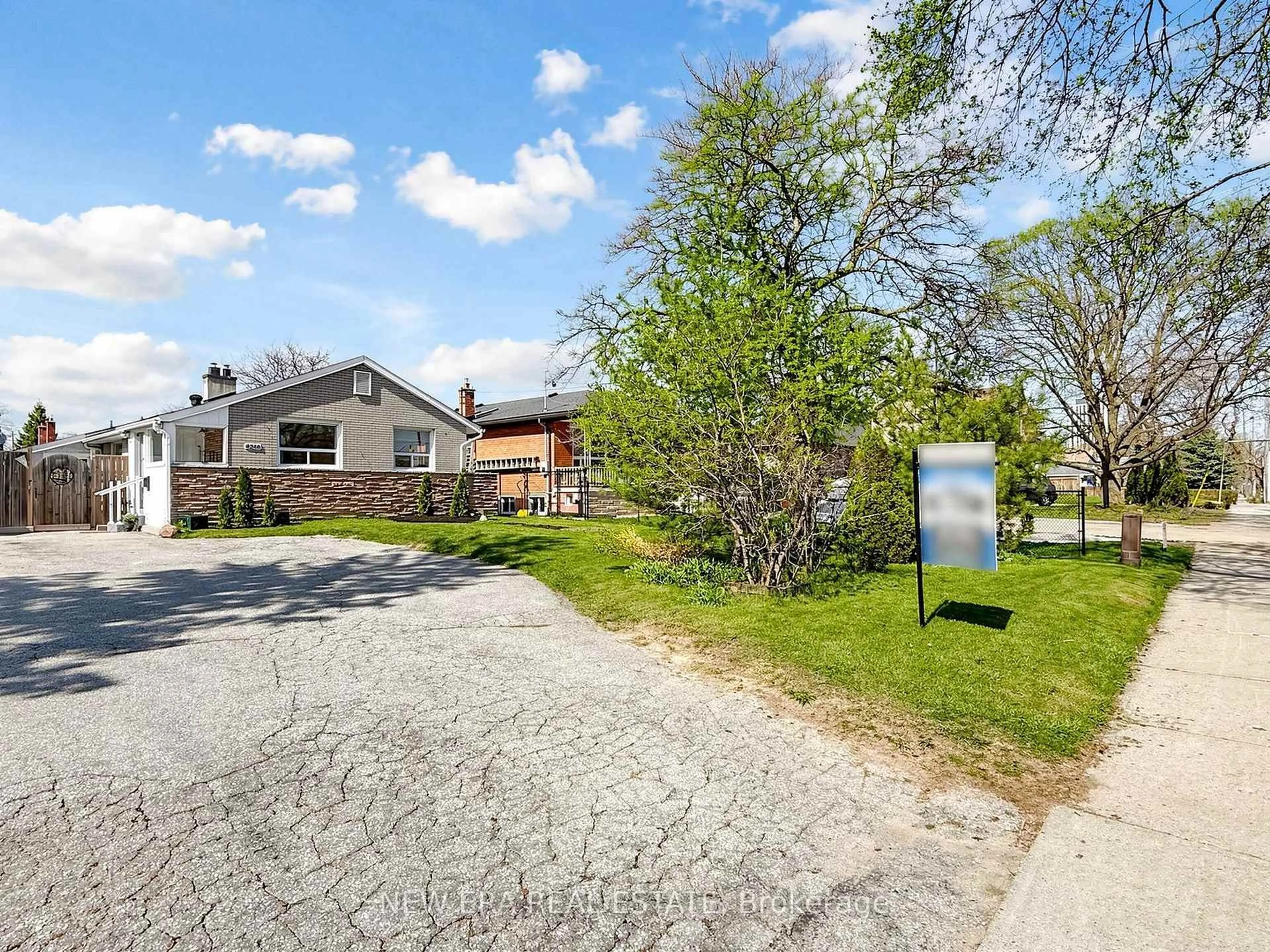 A pic from outside/outdoor area/front of a property/back of a property/a pic from drone, street for 4246 Bloor St, Toronto Ontario M9C 1Z7