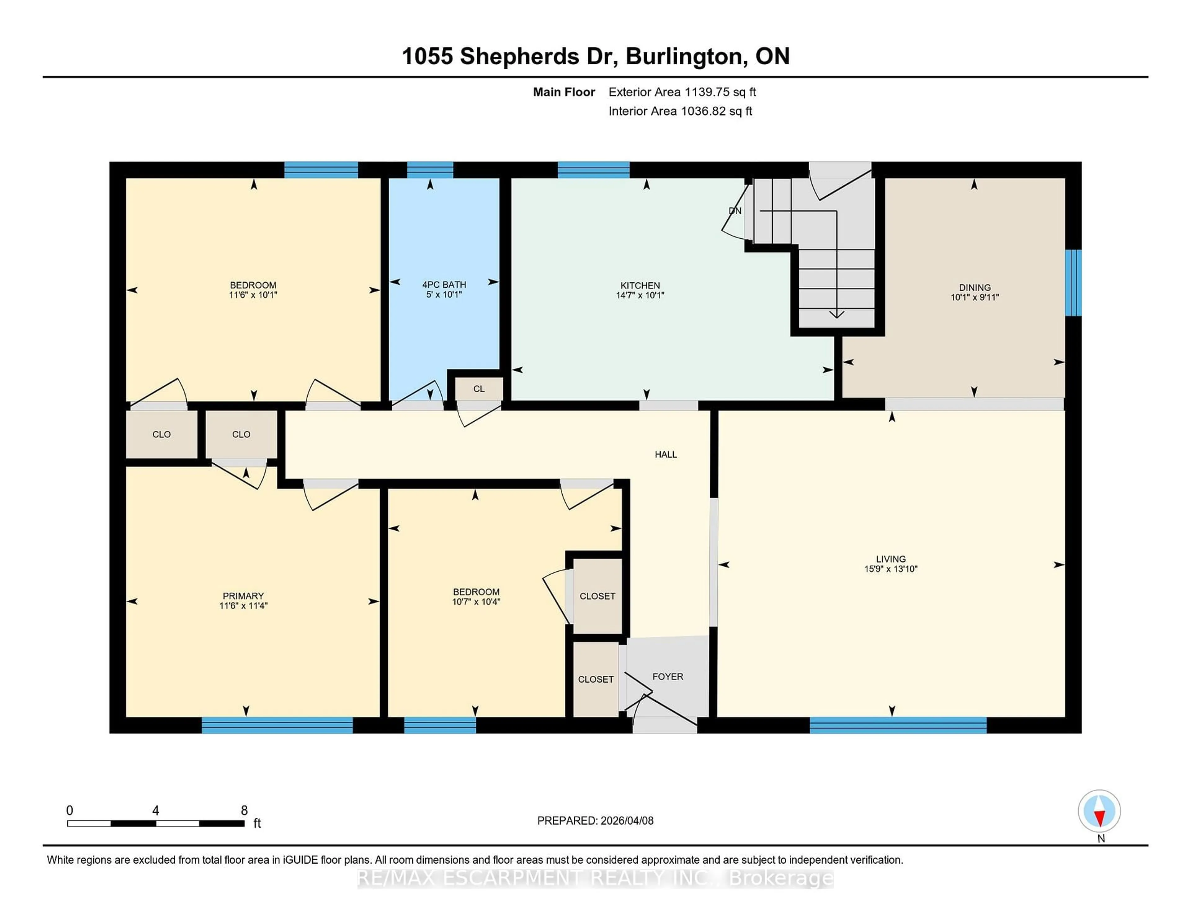Floor plan for 1055 Shepherd's Dr, Burlington Ontario L7T 3R4