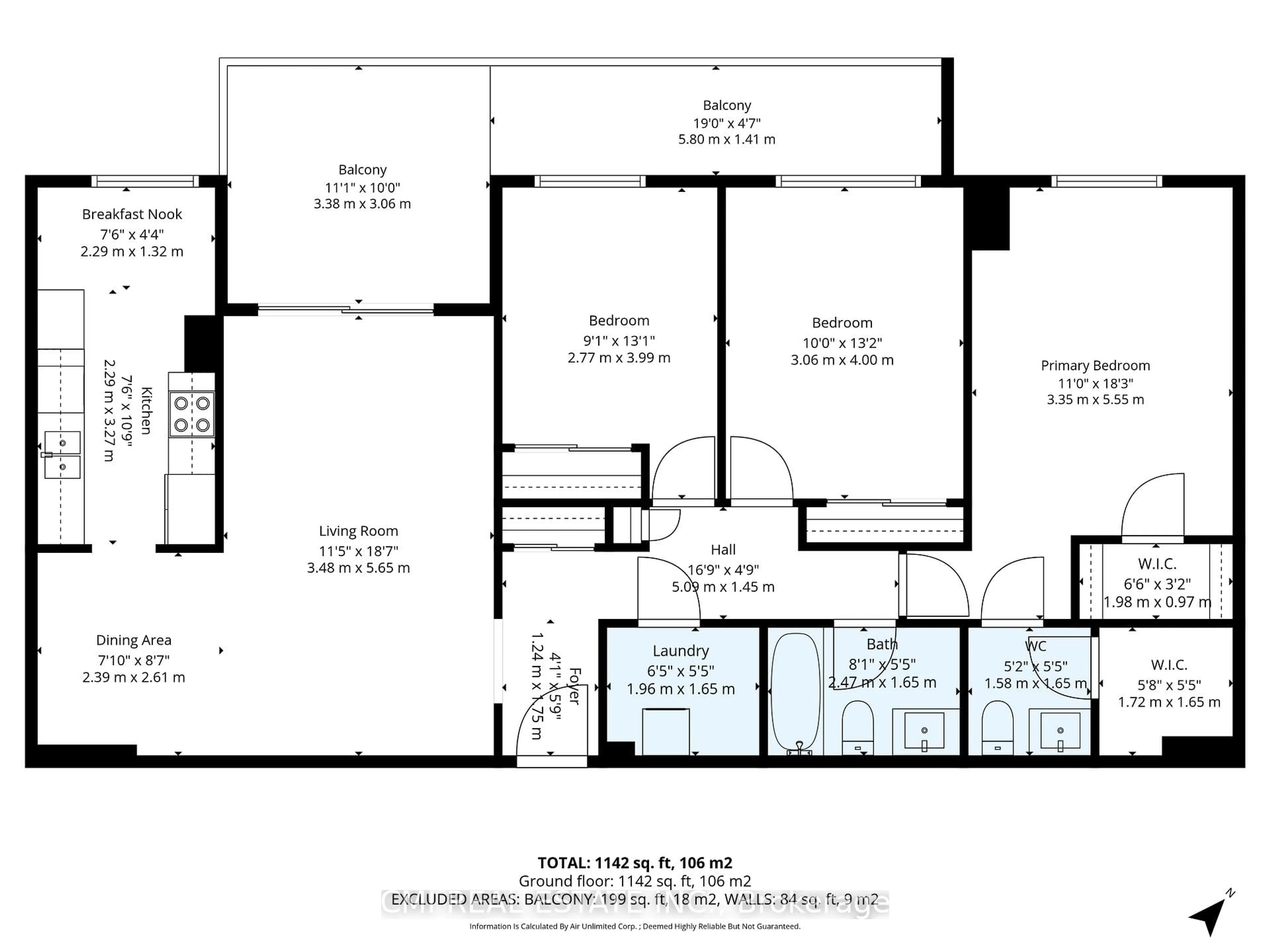 Floor plan for 3 Lisa St #308, Brampton Ontario L6T 4A2