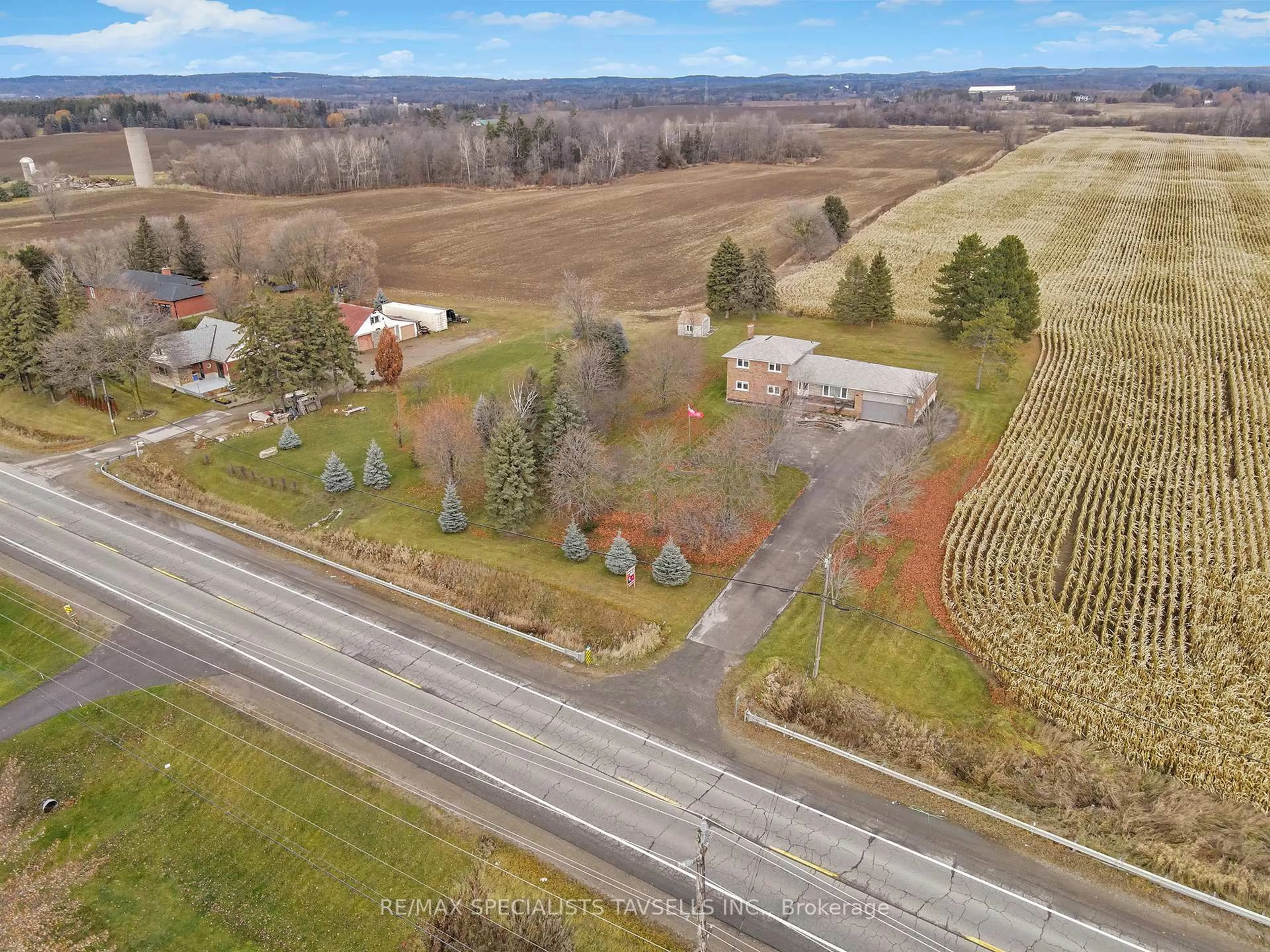 A pic from outside/outdoor area/front of a property/back of a property/a pic from drone, street for 14791 50 Highway, Caledon Ontario L7E 0A6