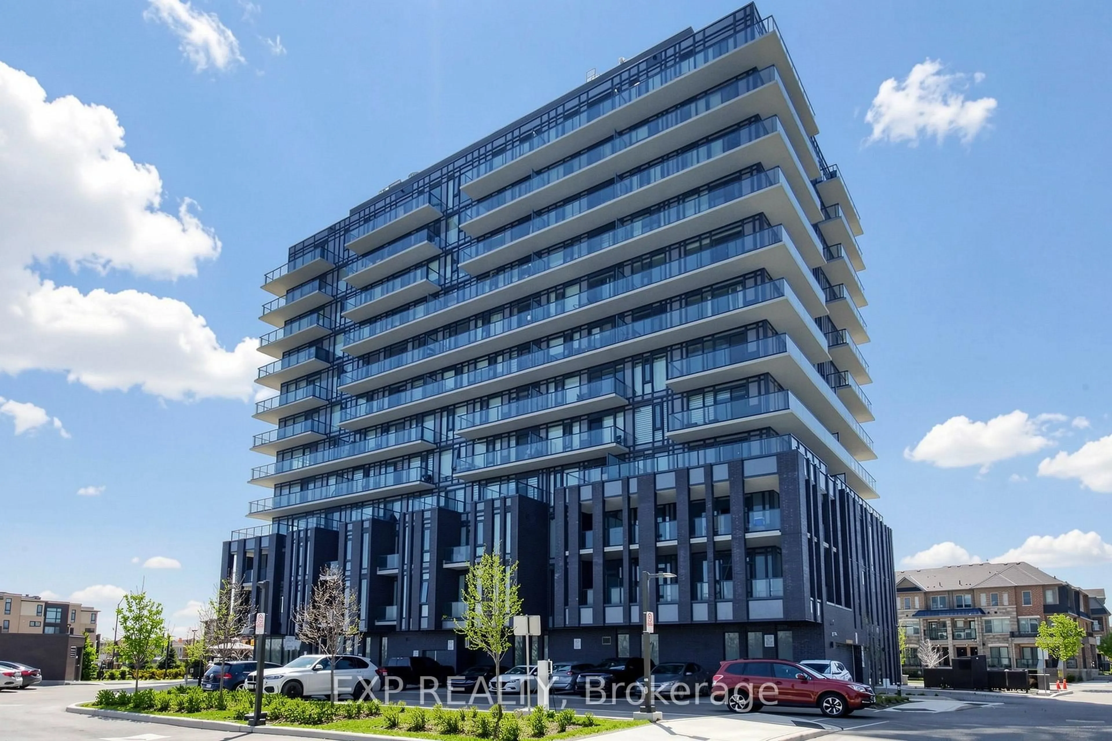 A pic from outside/outdoor area/front of a property/back of a property/a pic from drone, building for 215 Veterans Dr #509, Brampton Ontario L7A 4S6