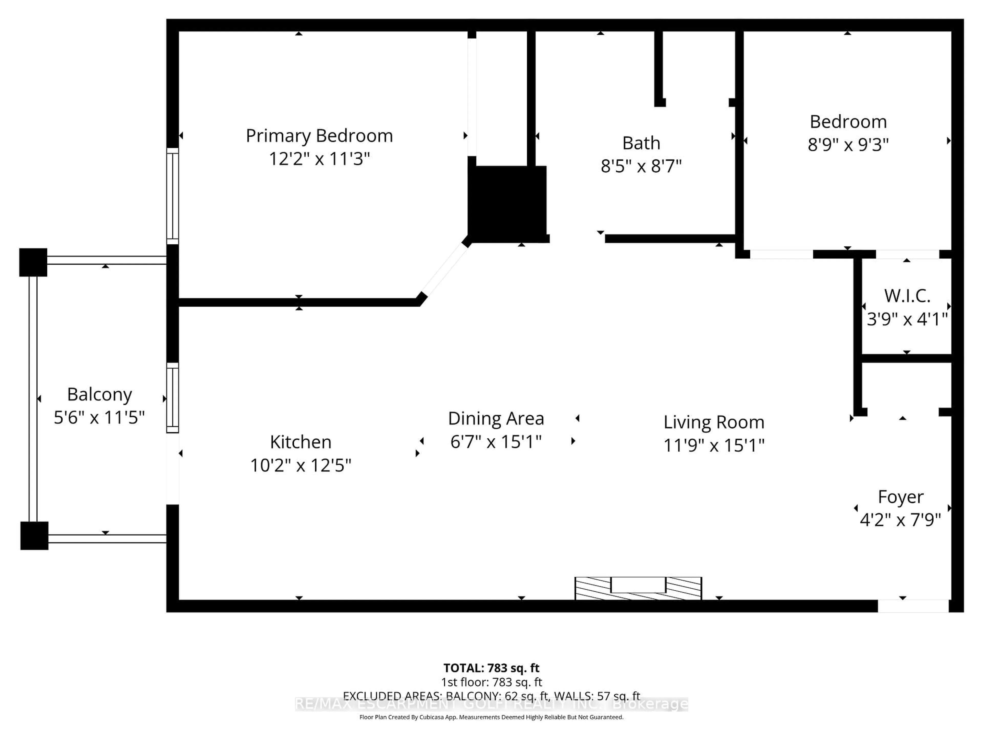 Floor plan for 4003 Kilmer Dr #207, Burlington Ontario L7M 4M1