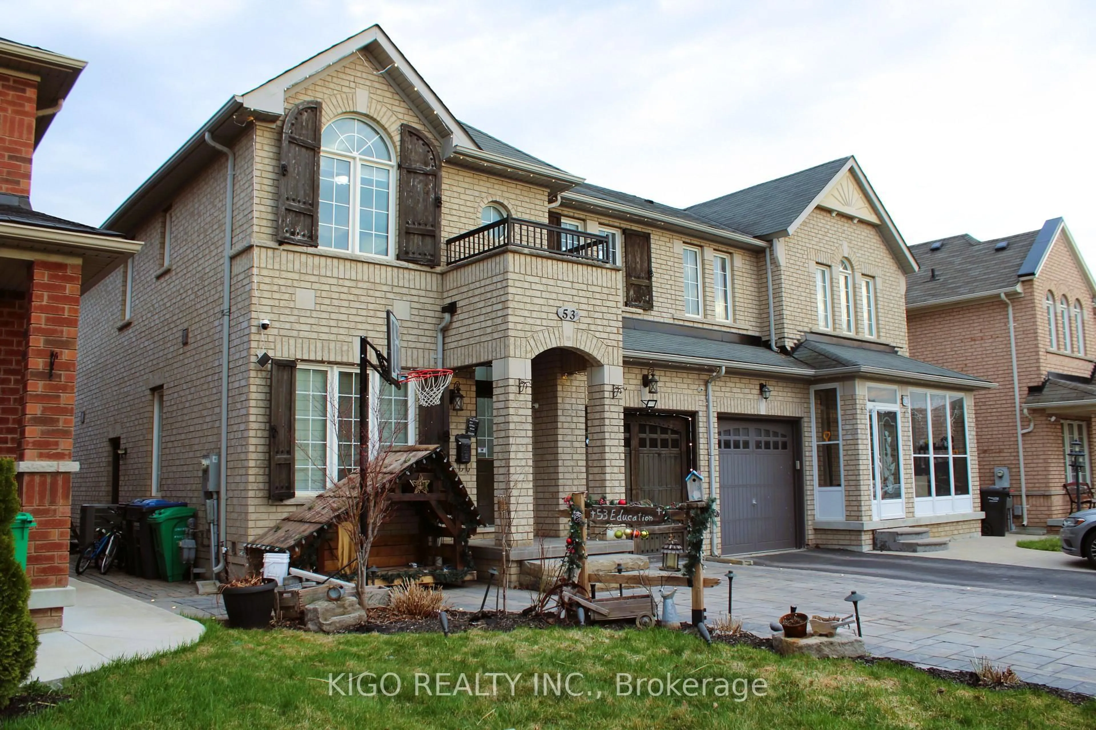 Home with brick exterior material, street for 53 Education Rd, Brampton Ontario L6P 3P3