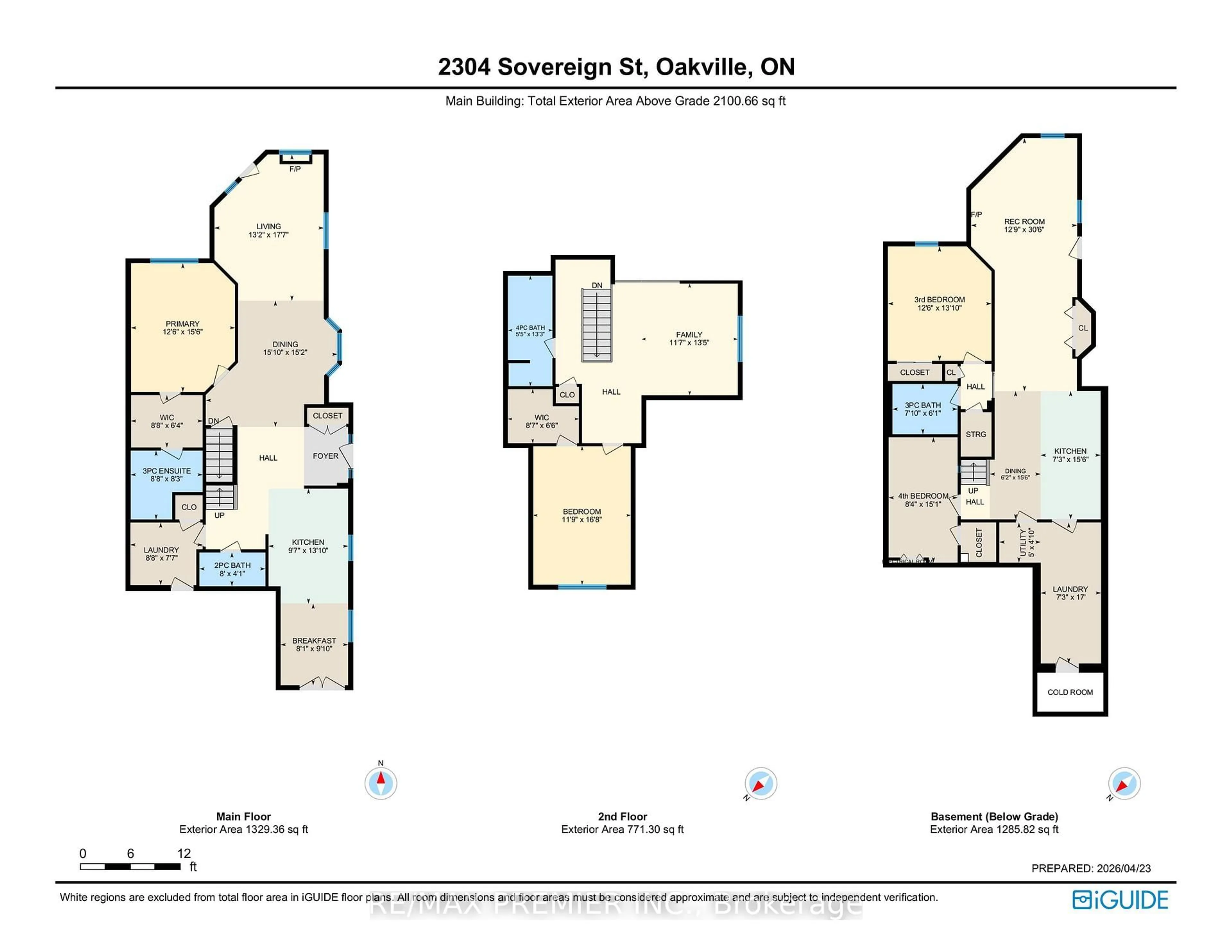 Floor plan for 2304 Sovereign St, Oakville Ontario L6L 1L6