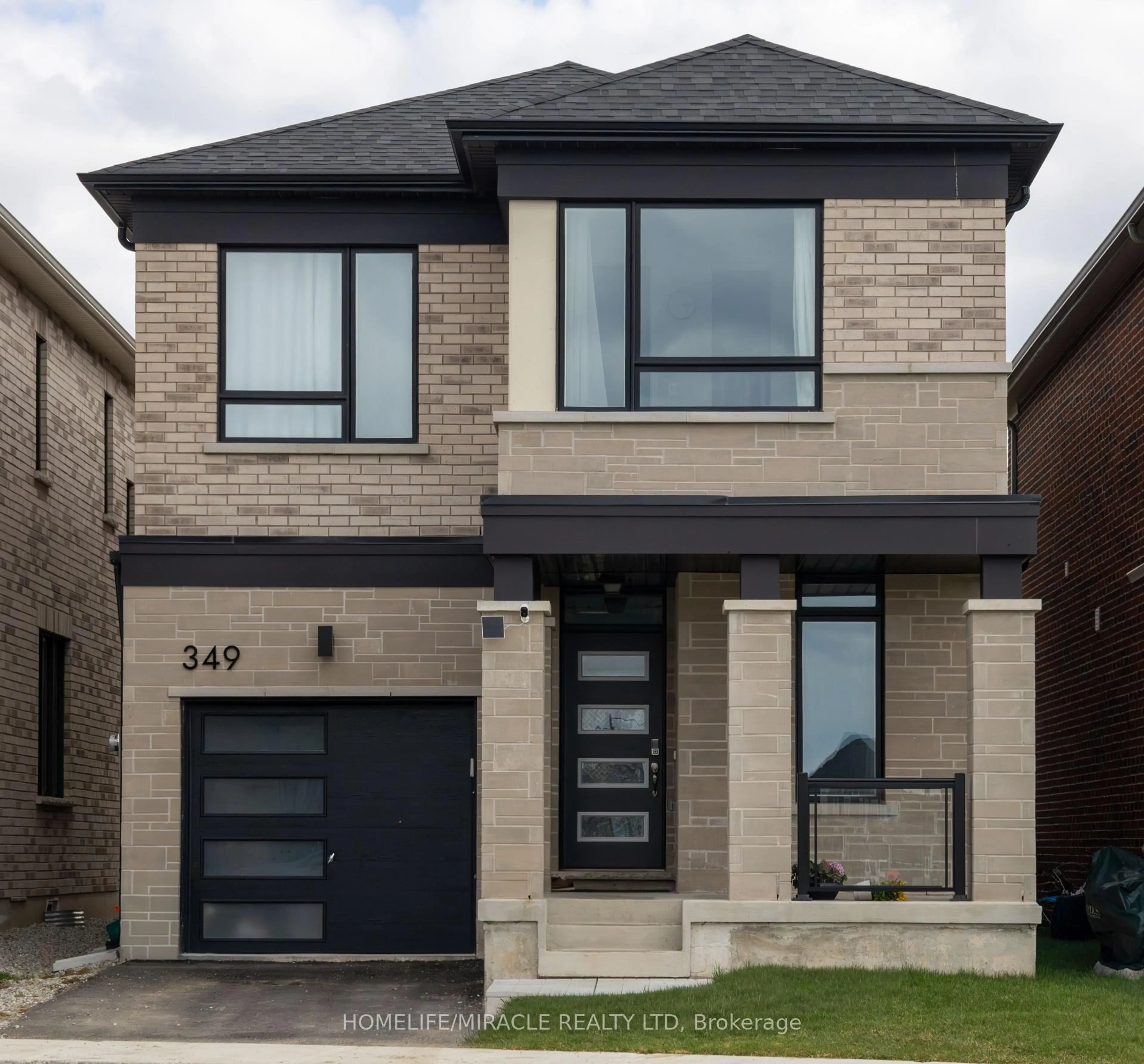 Home with brick exterior material, street for 349 Marigold Crt, Milton Ontario L9E 2B9