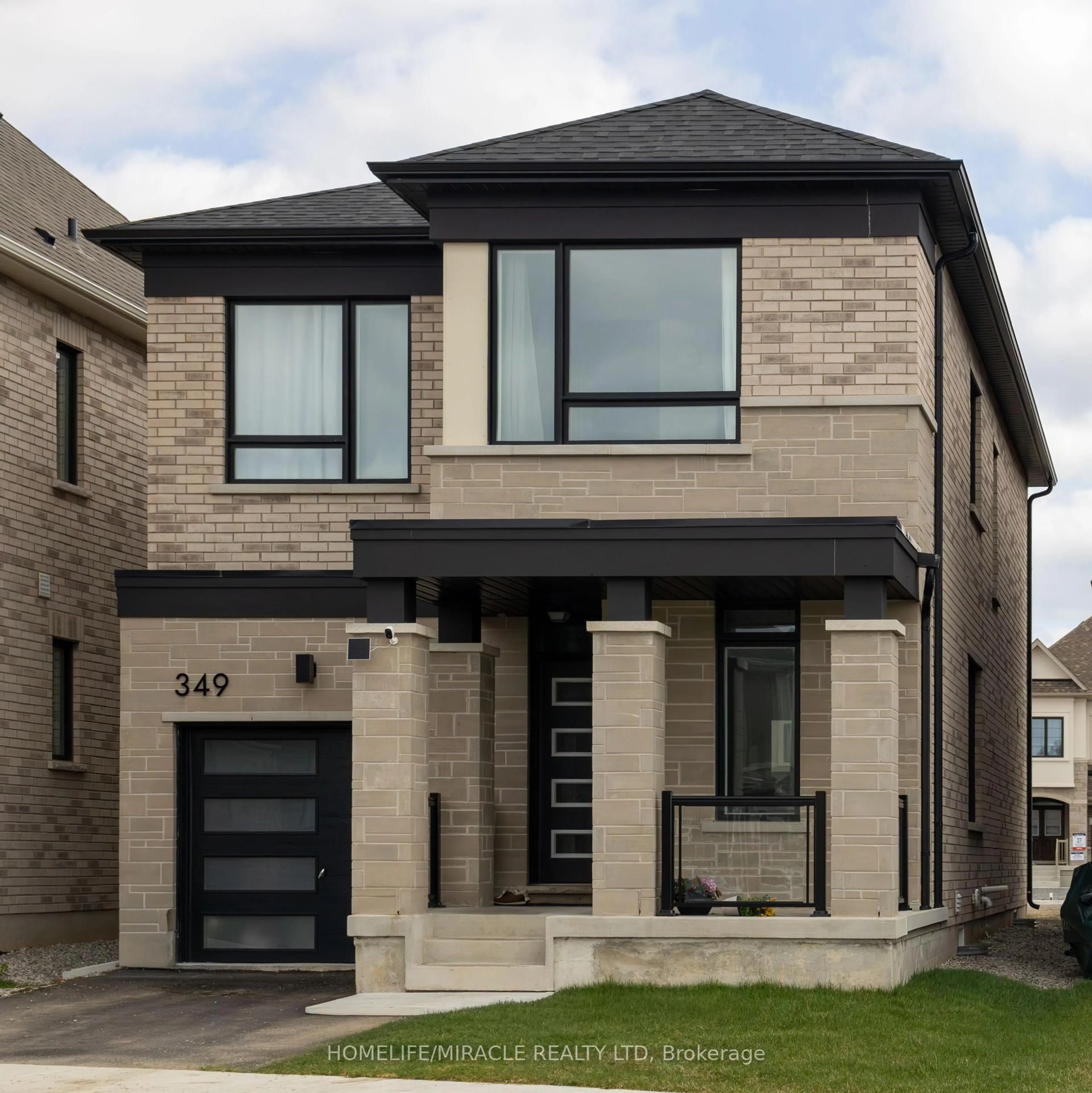 Home with brick exterior material, street for 349 Marigold Crt, Milton Ontario L9E 2B9