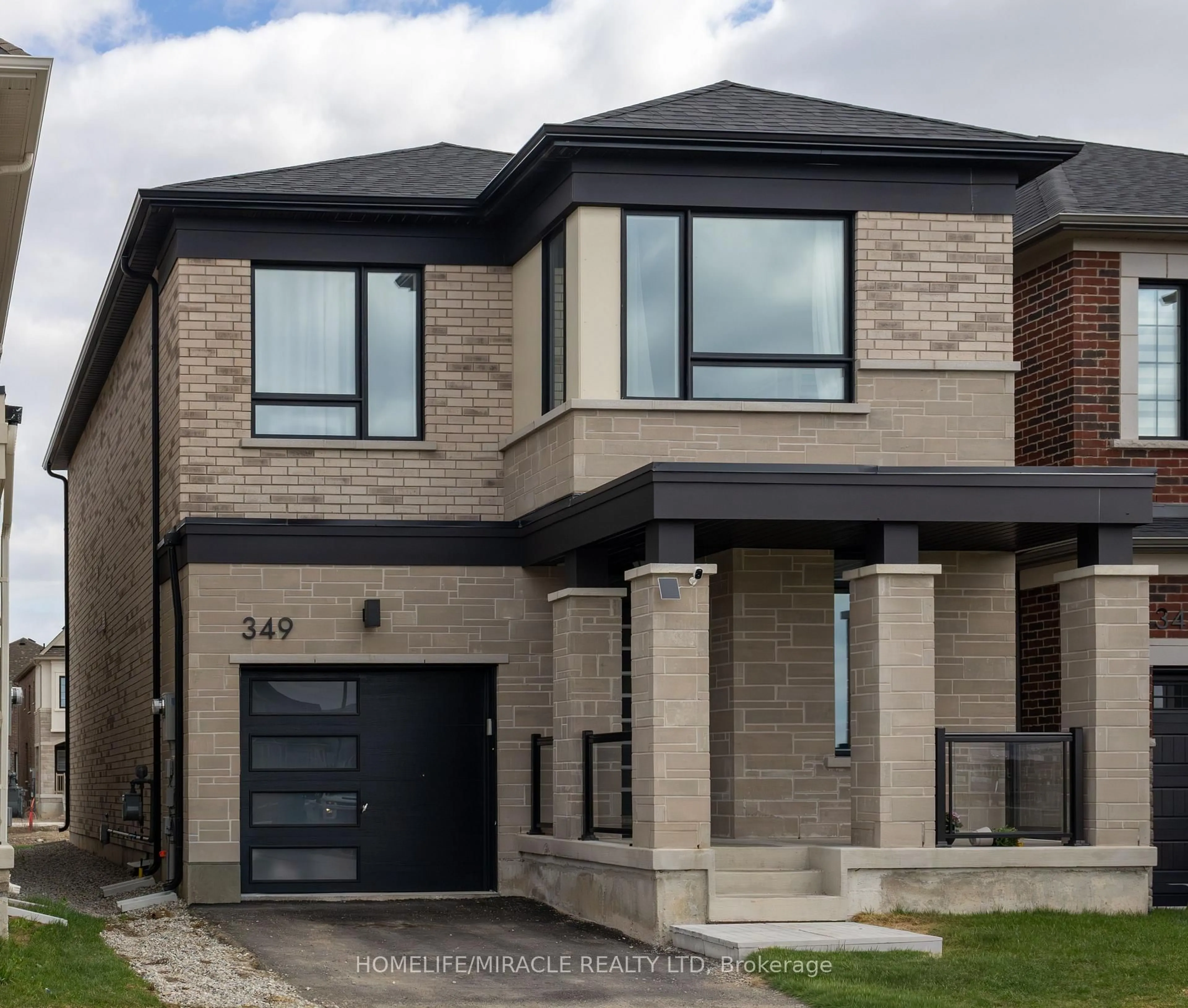 Home with brick exterior material, street for 349 Marigold Crt, Milton Ontario L9E 2B9
