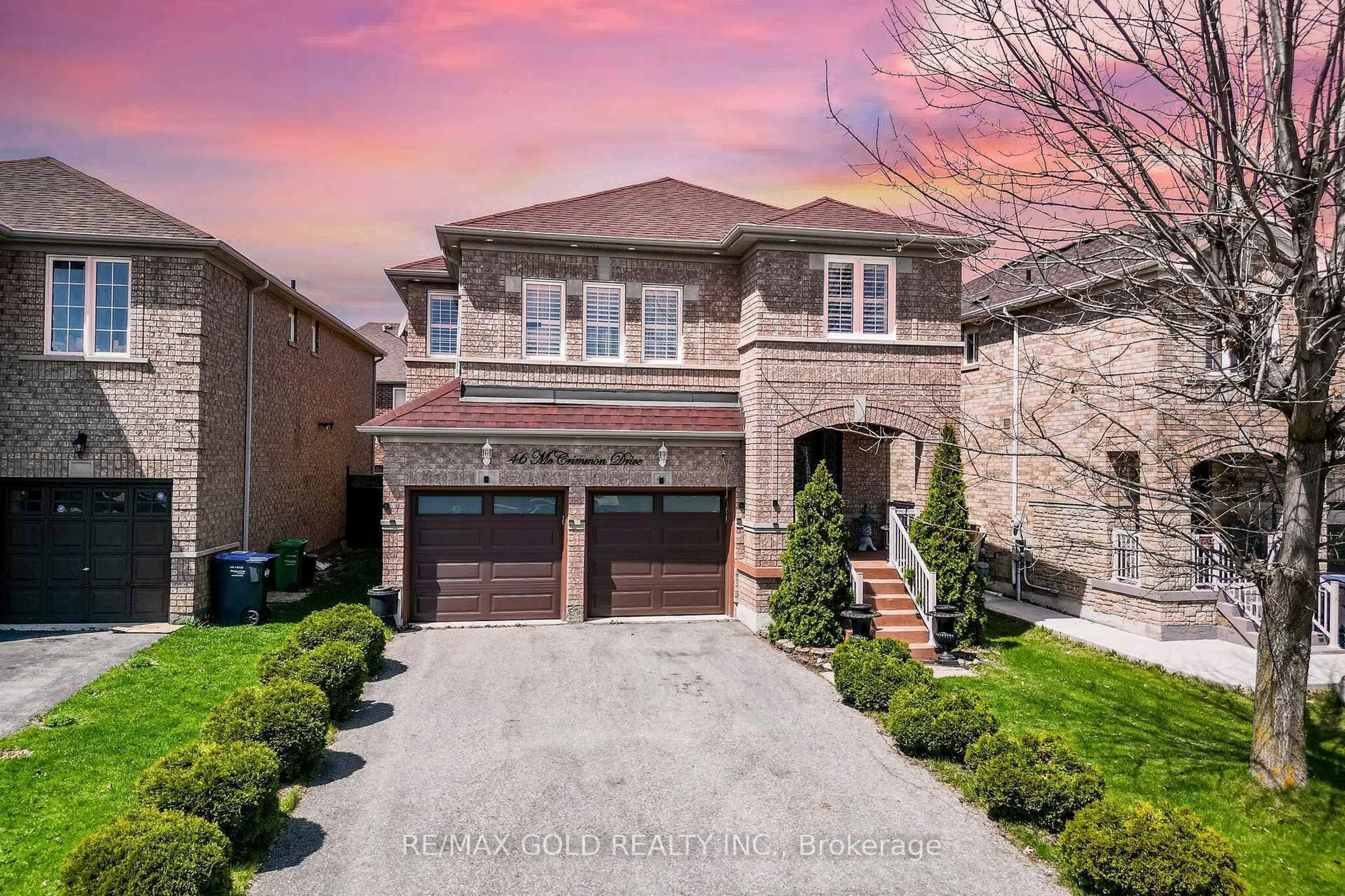Home with brick exterior material, street for 46 Mccrimmon Dr, Brampton Ontario L7A 2Z5