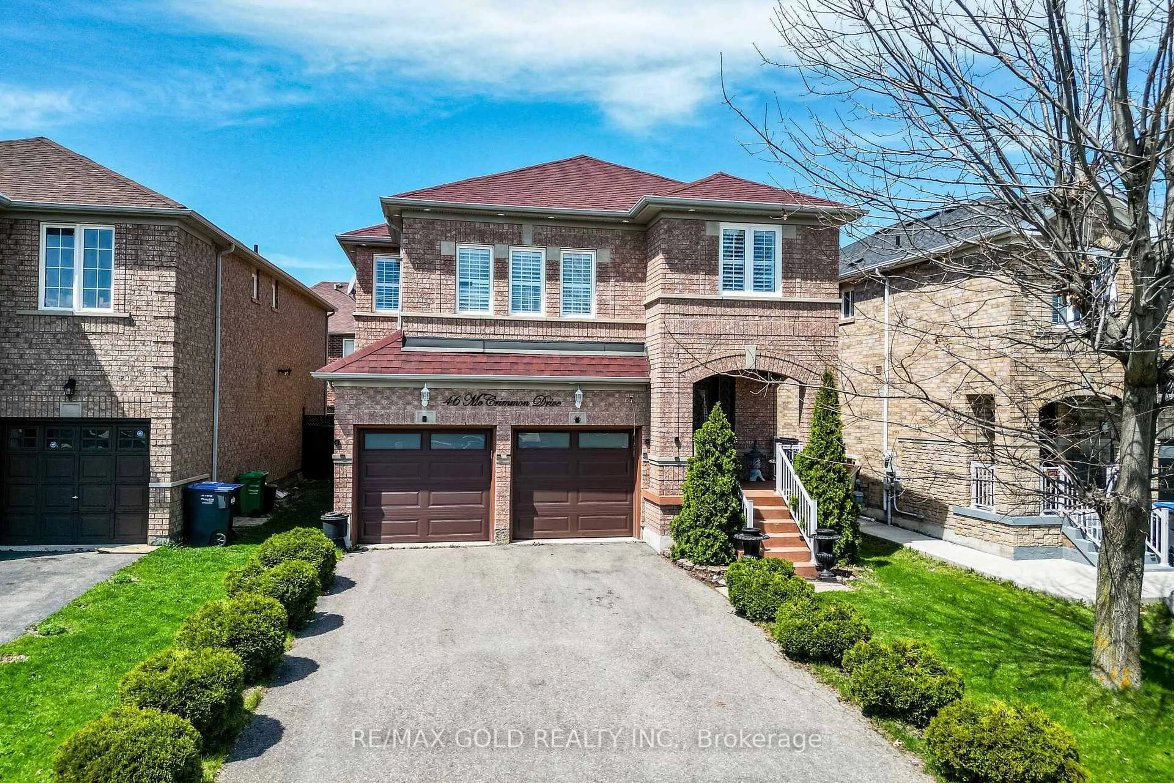 Home with brick exterior material, street for 46 Mccrimmon Dr, Brampton Ontario L7A 2Z5