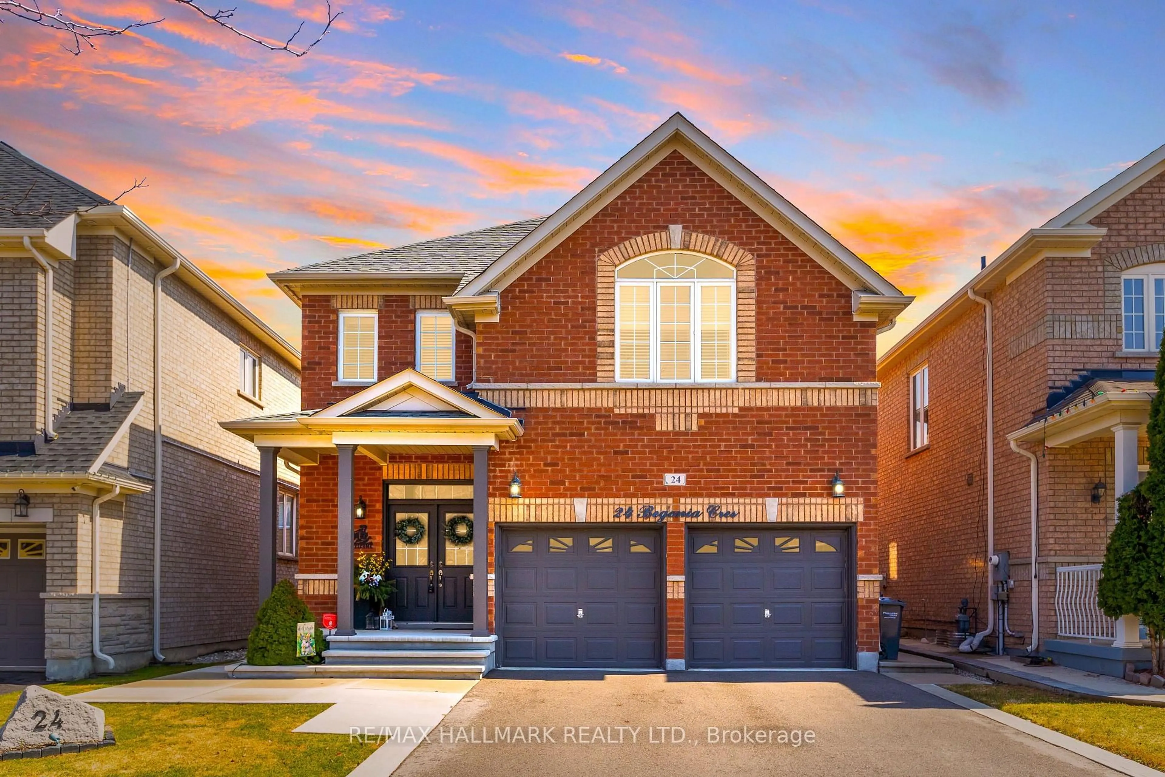 Home with brick exterior material, street for 24 Begonia Cres, Brampton Ontario L7A 0M5