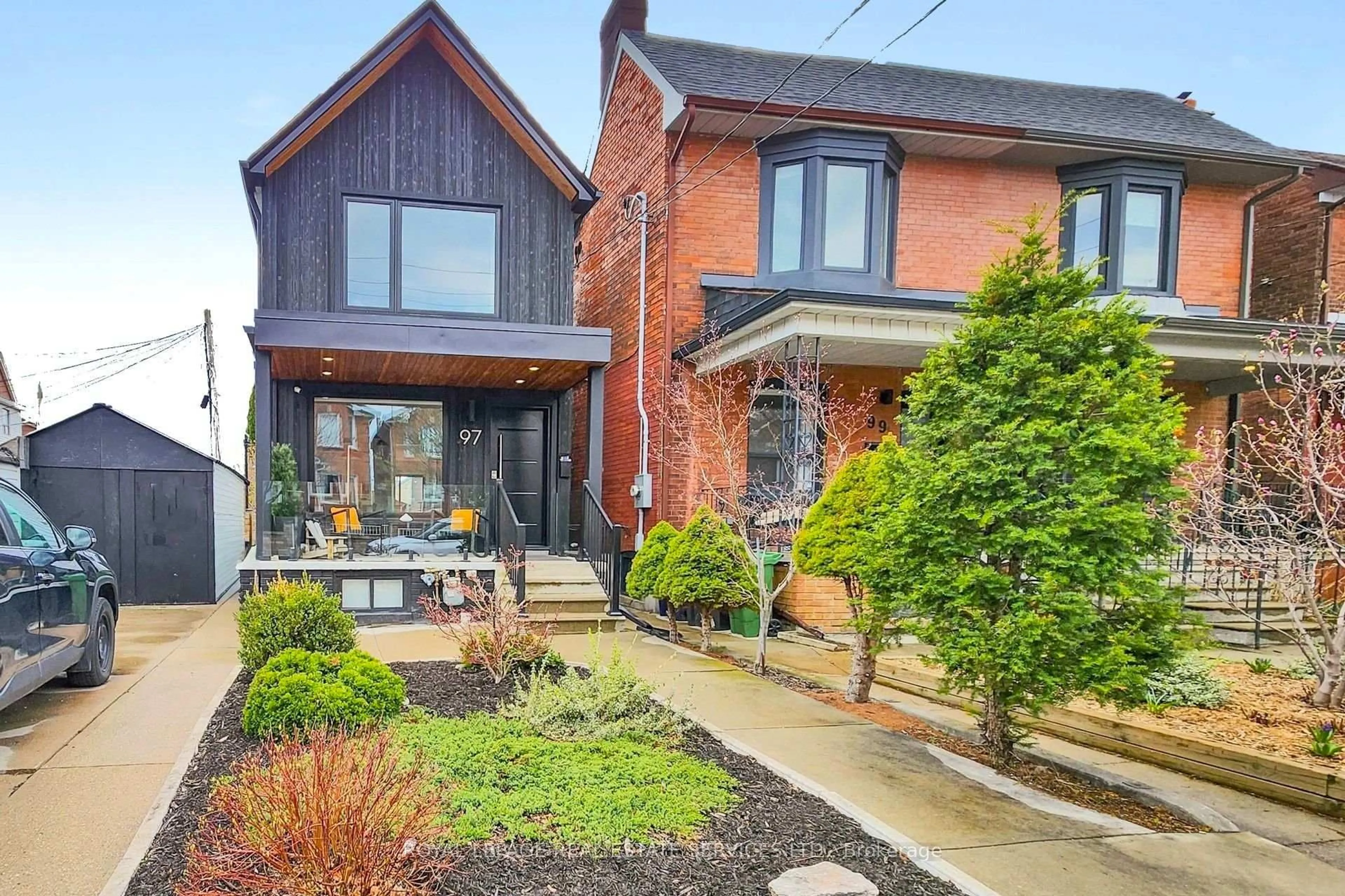 Home with brick exterior material, street for 97 Ascot Ave, Toronto Ontario M6E 1G1