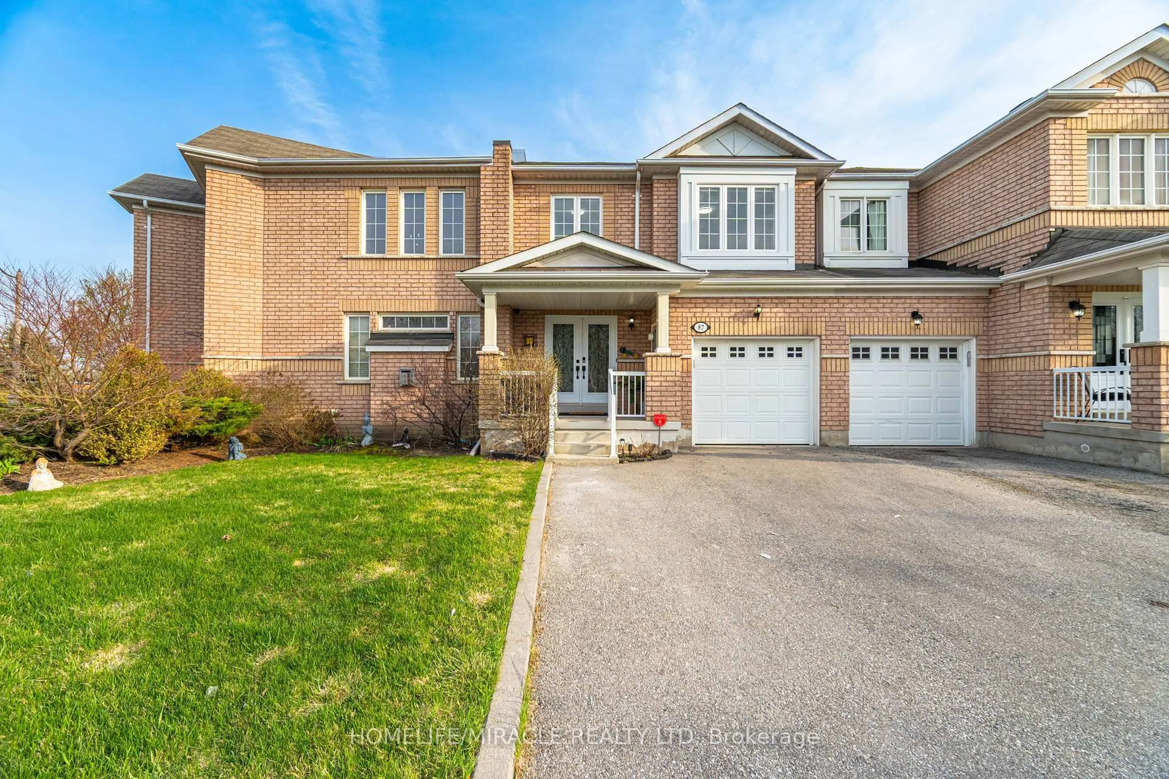 Home with brick exterior material, street for 87 Spicebush Terr, Brampton Ontario L6X 0J5
