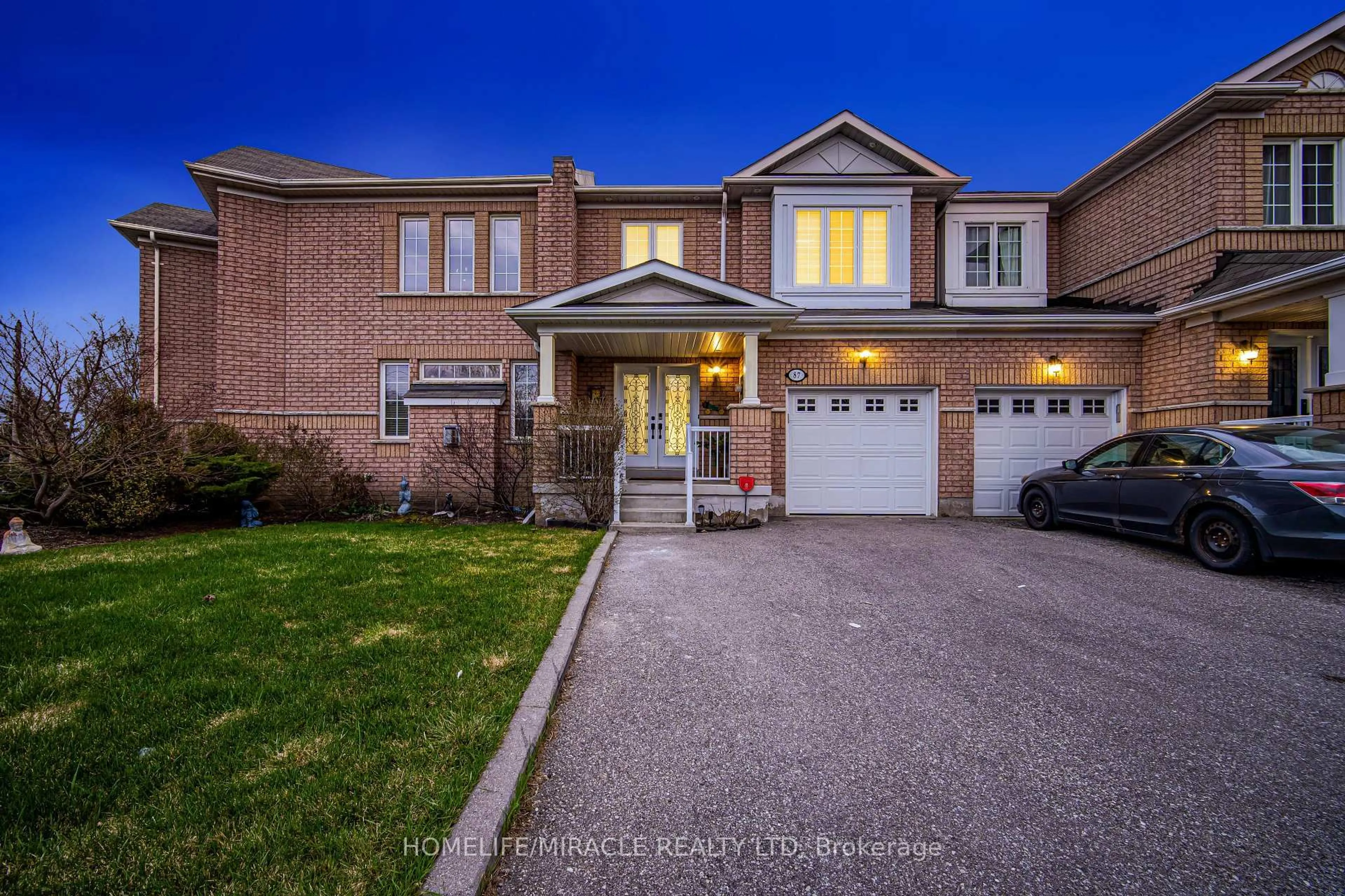 Home with brick exterior material, street for 87 Spicebush Terr, Brampton Ontario L6X 0J5
