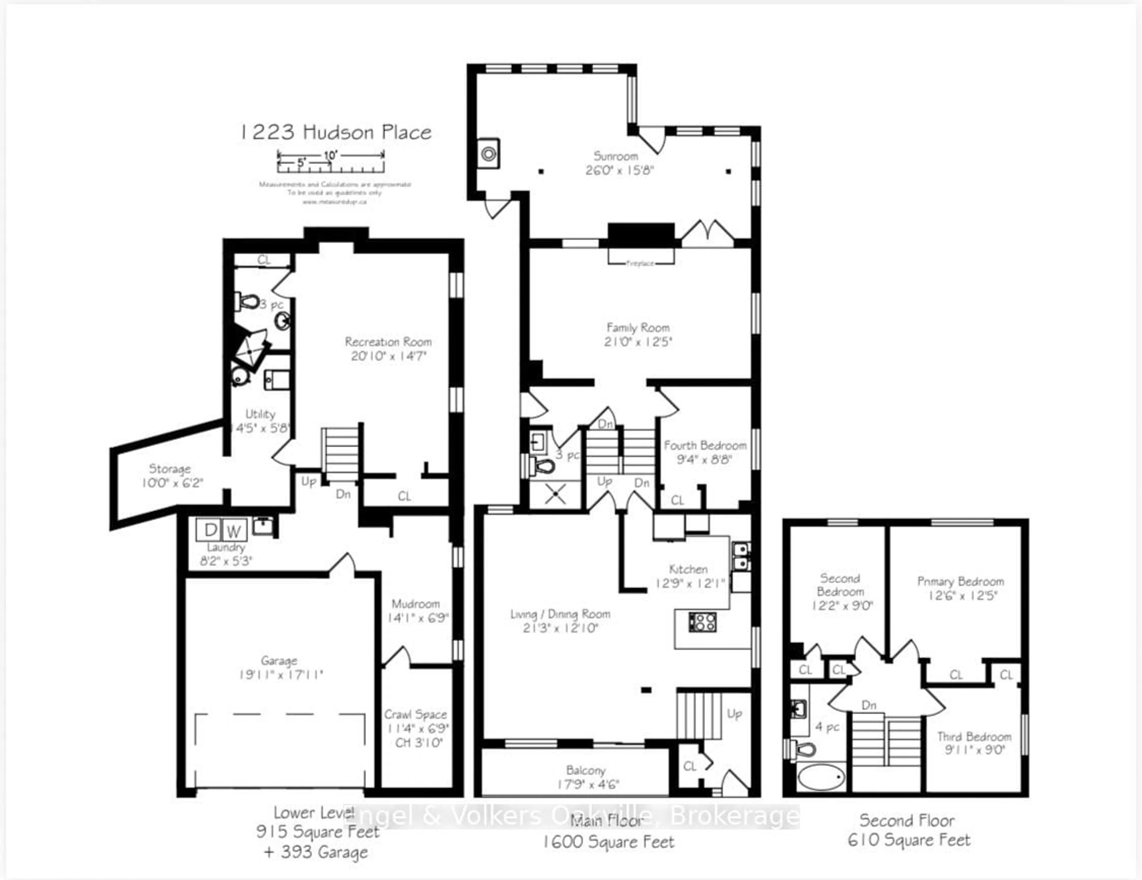 Floor plan for 1223 Hudson Pl, Oakville Ontario L6H 2W2