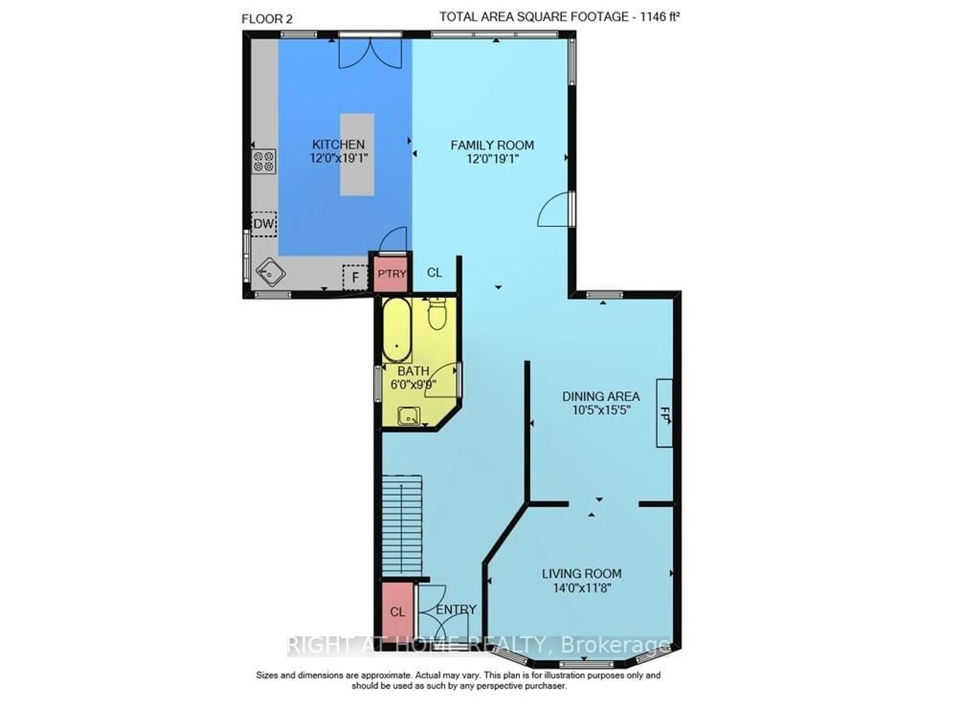 Floor plan for 46 Bay St, Mississauga Ontario L5H 1C3