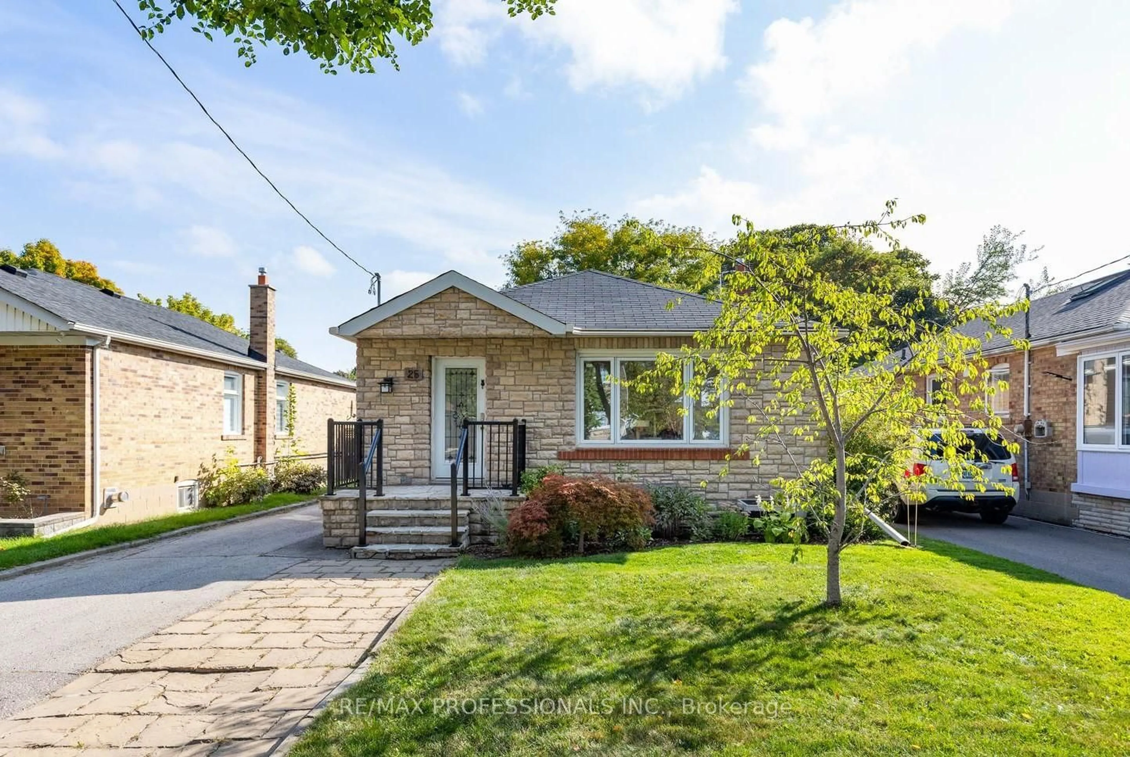 Home with brick exterior material, street for 25 Charleston Rd, Toronto Ontario M9B 4M6